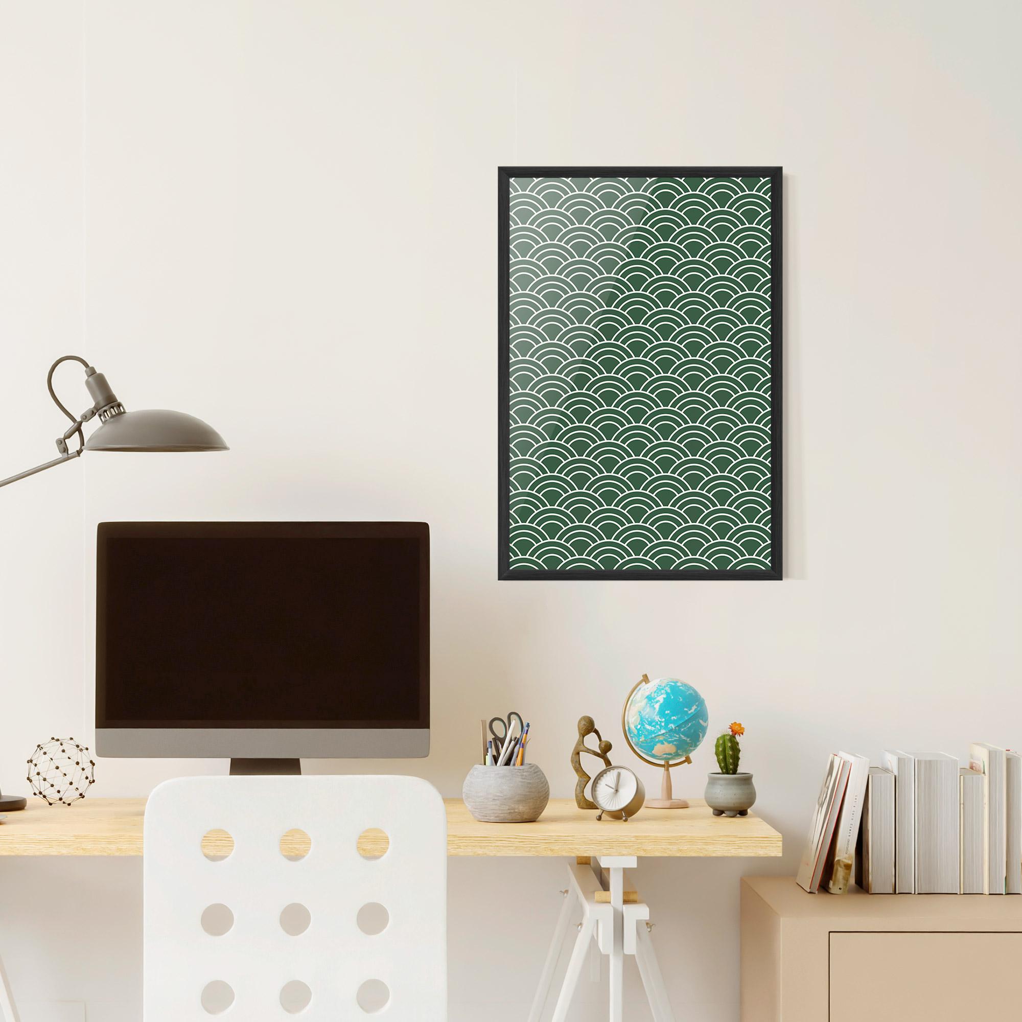 Poster Înrămat Green Semi Circle mockup 6