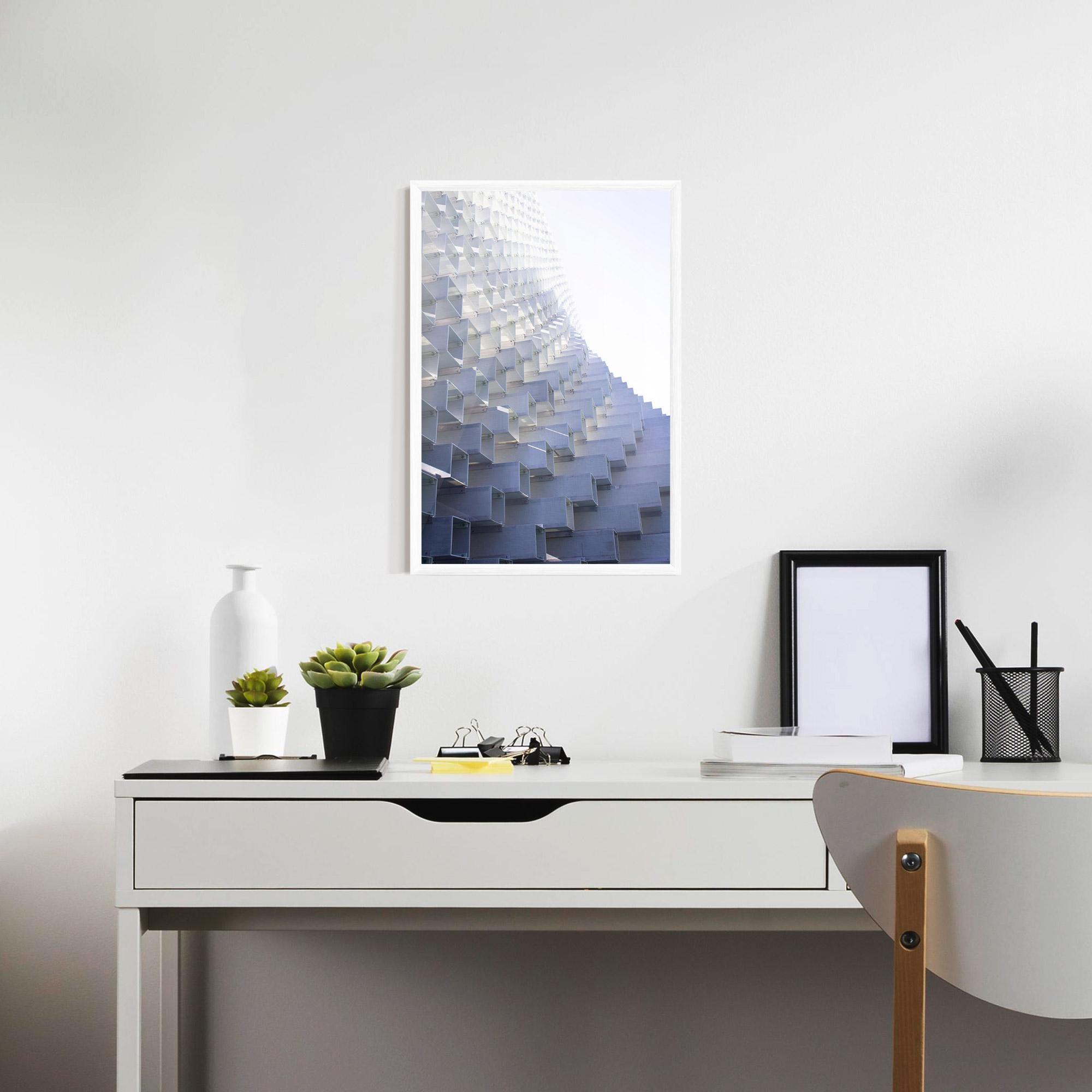 Poster Înrămat 3d White Square mockup 7