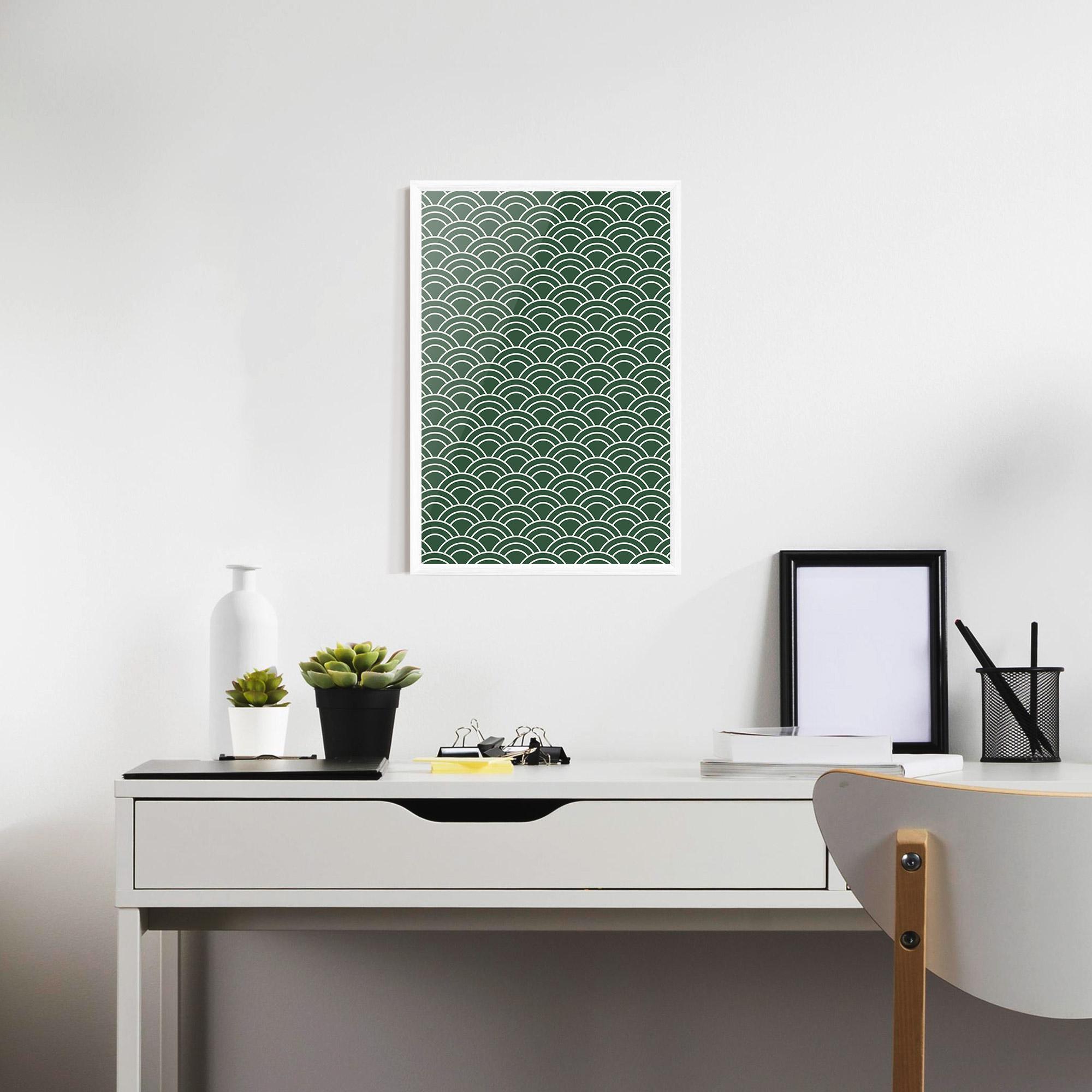 Poster Înrămat Green Semi Circle mockup 7