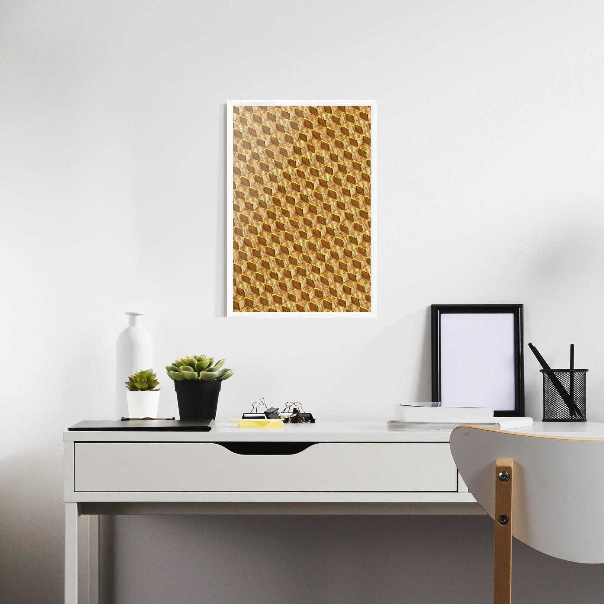 Poster Înrămat Small Yellow Square mockup 7