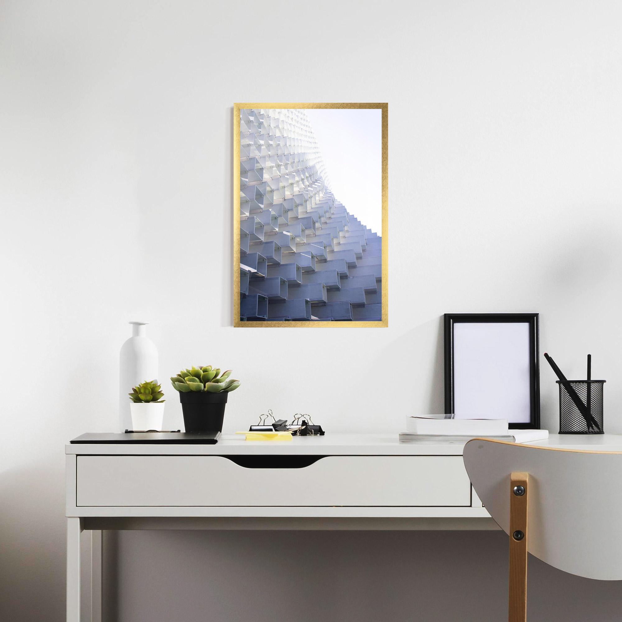 Poster Înrămat 3d White Square mockup 7