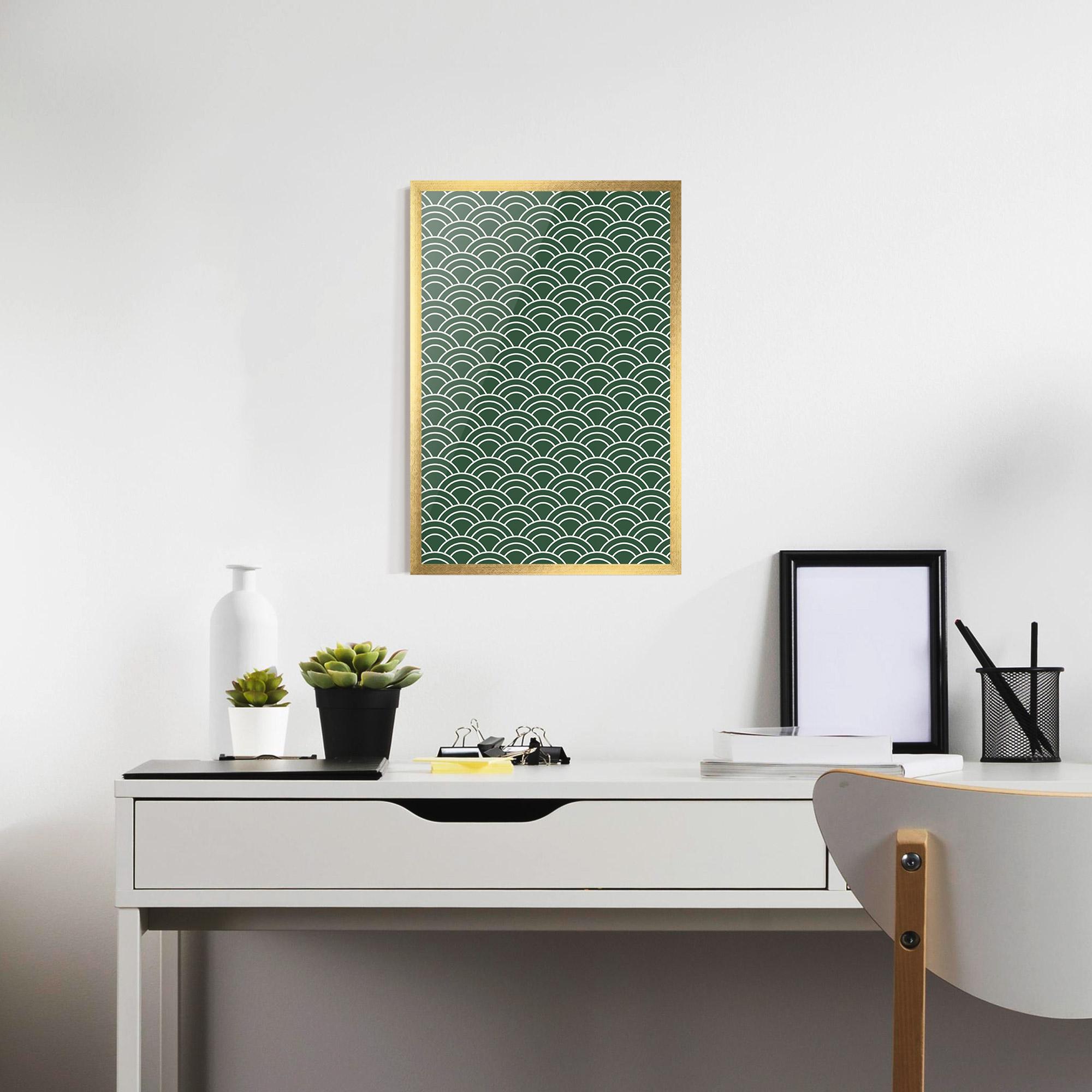 Poster Înrămat Green Semi Circle mockup 7