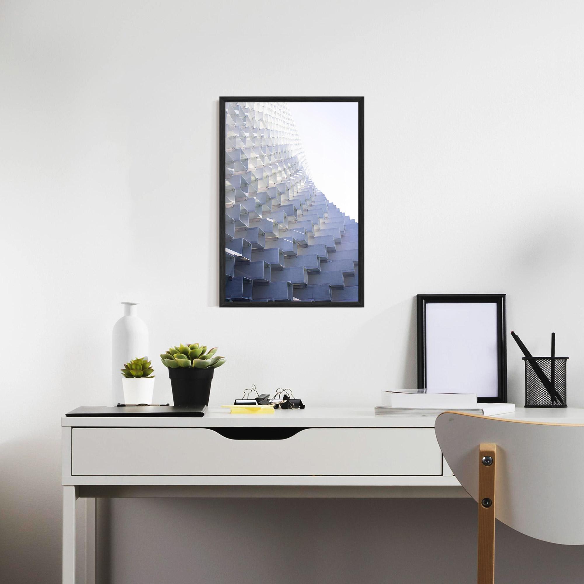 Poster Înrămat 3d White Square mockup 7