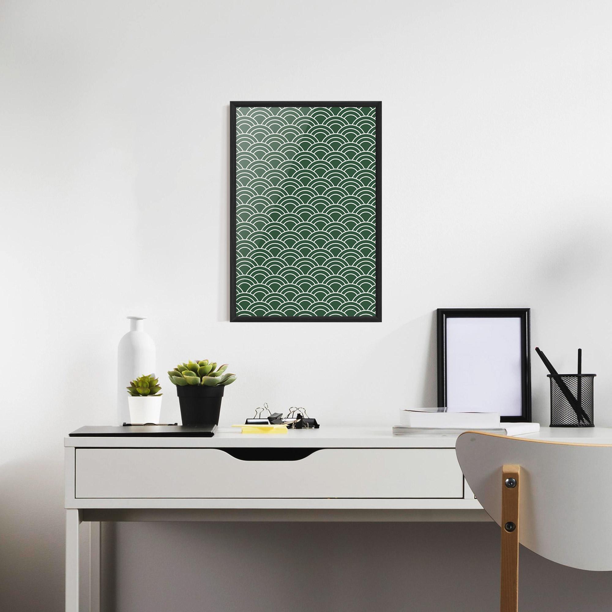 Poster Înrămat Green Semi Circle mockup 7