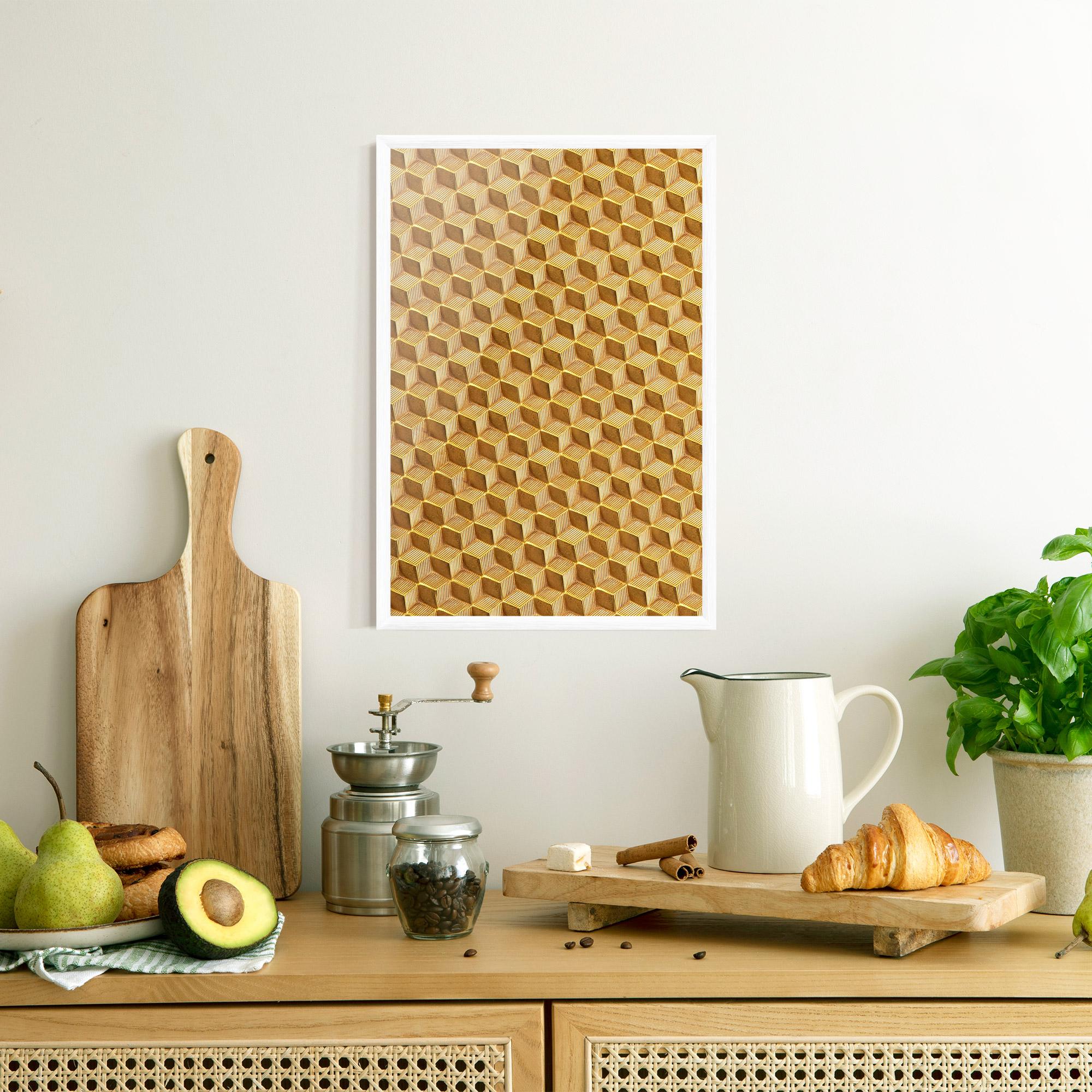 Poster Înrămat Small Yellow Square mockup 8