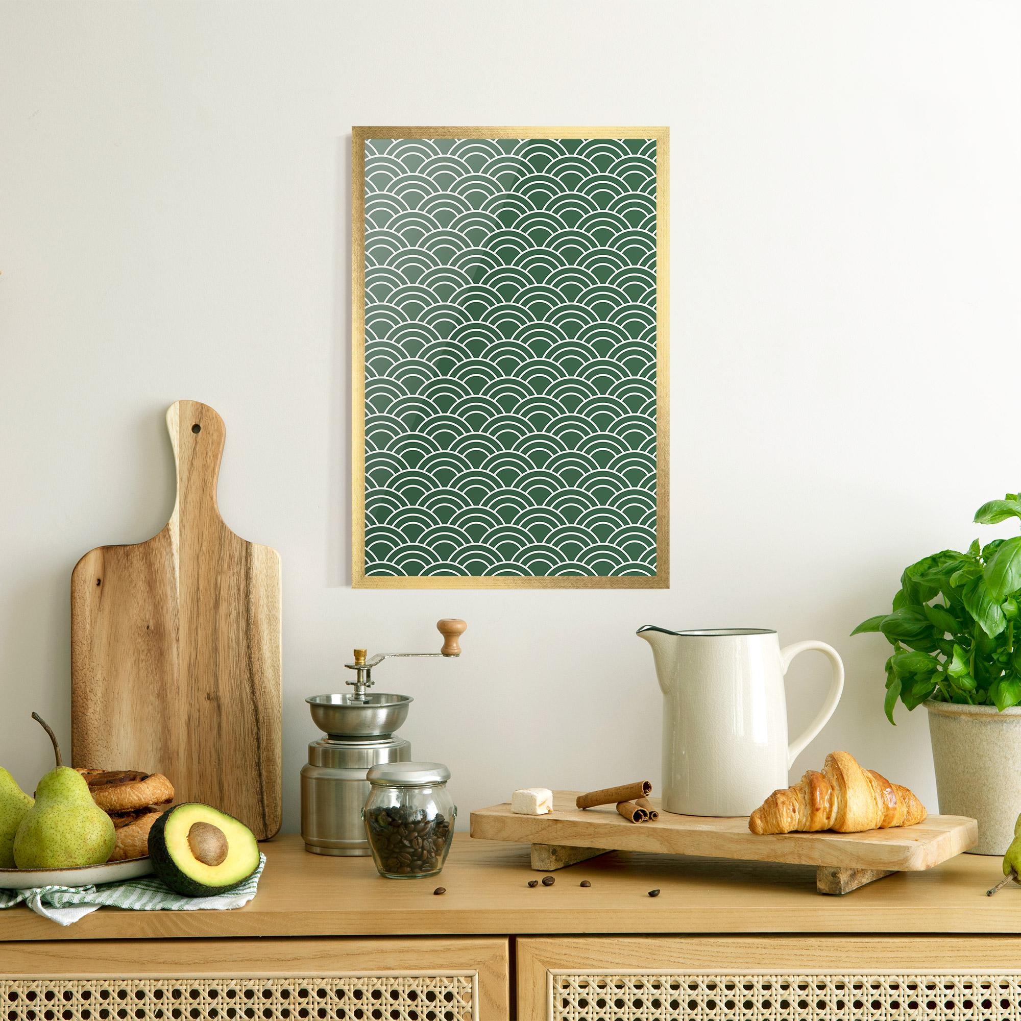 Poster Înrămat Green Semi Circle mockup 8