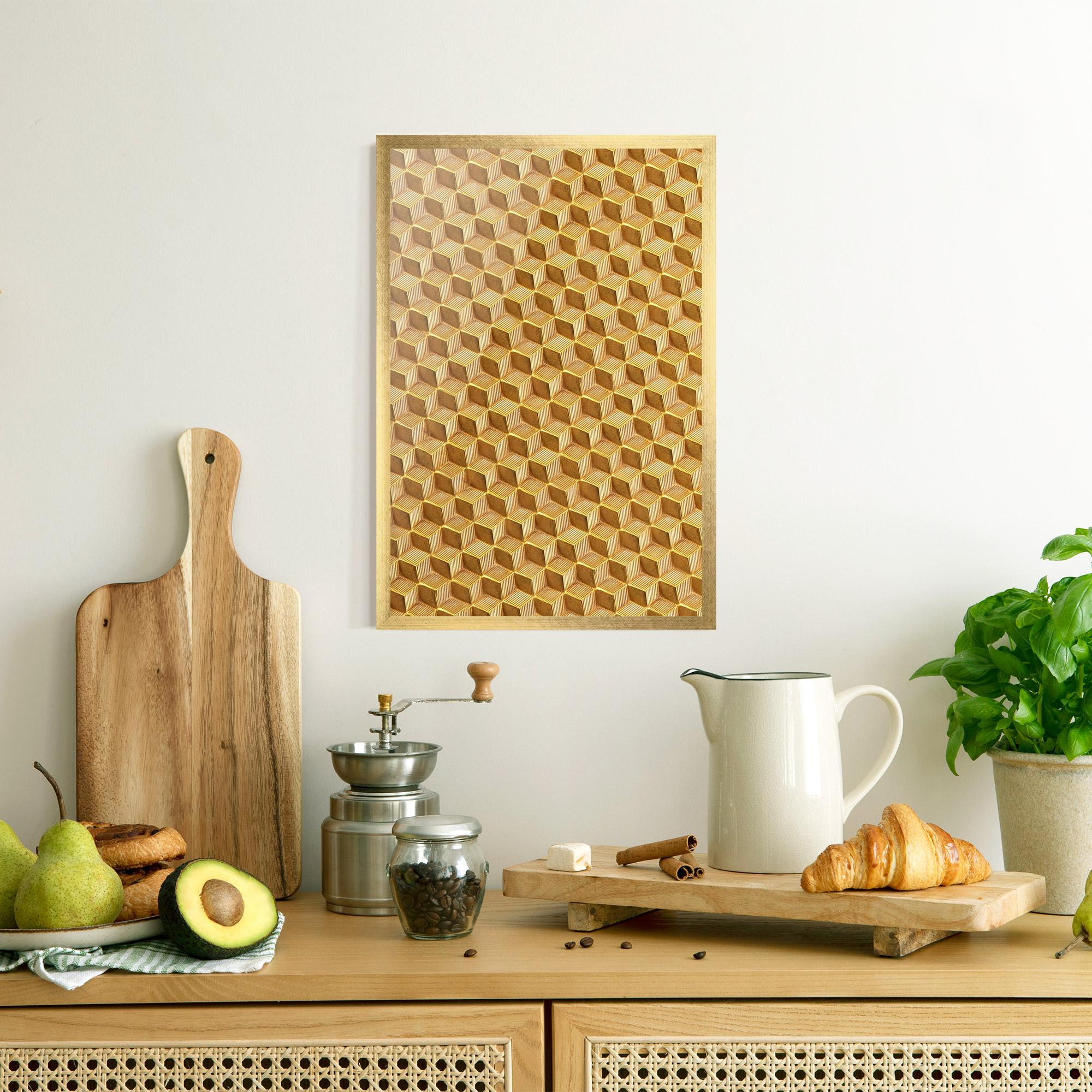 Poster Înrămat Small Yellow Square mockup 8
