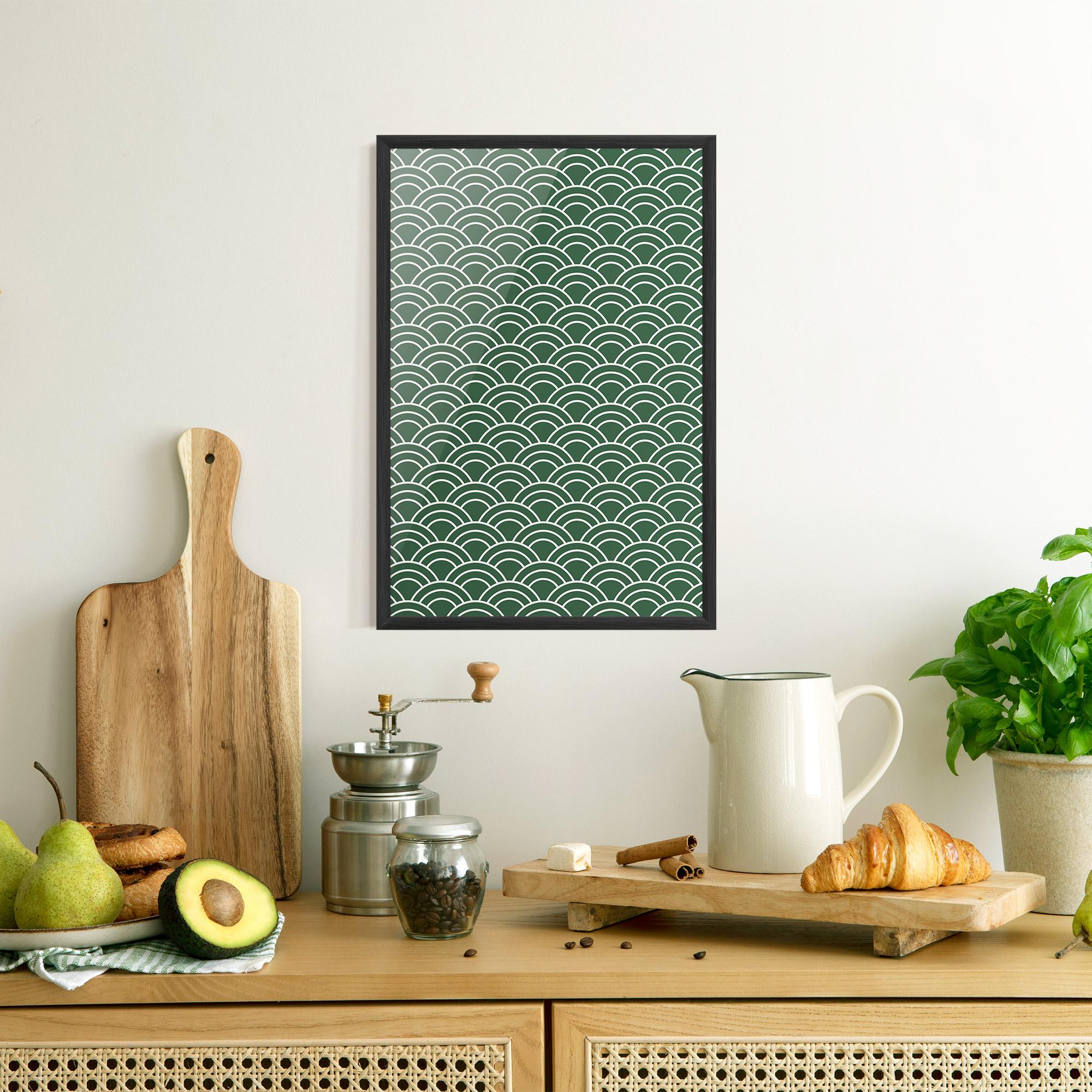 Poster Înrămat Green Semi Circle mockup 8