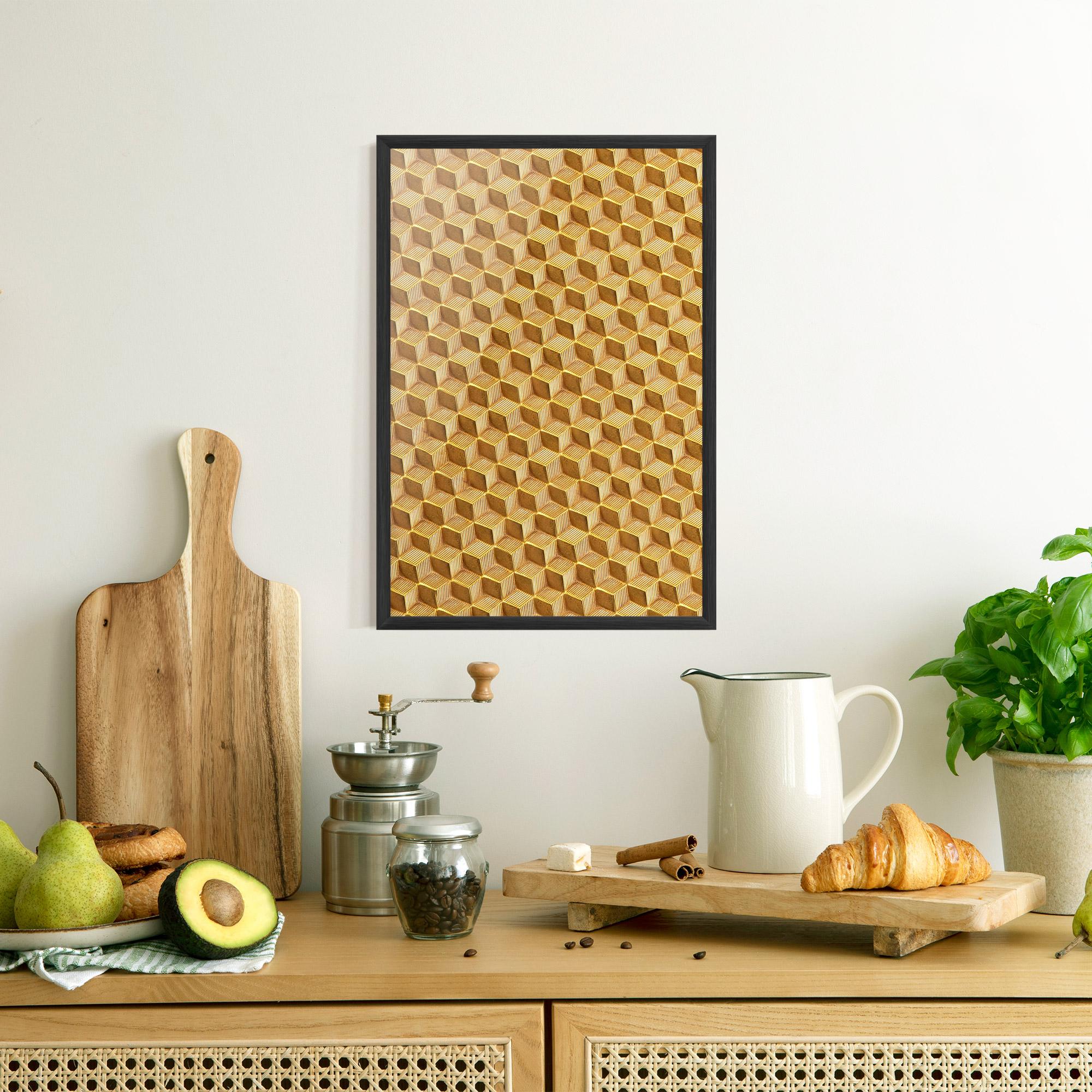 Poster Înrămat Small Yellow Square mockup 8