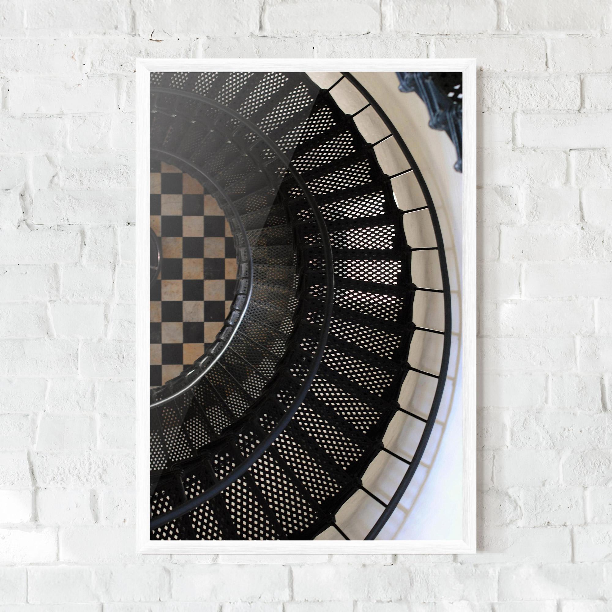 Poster Înrămat Beautiful Black Stairs mockup 0