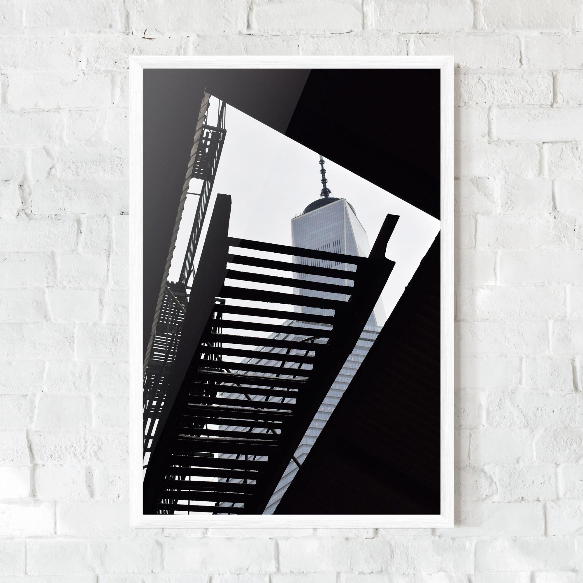 Poster Înrămat Black Stairs Floating mockup 0