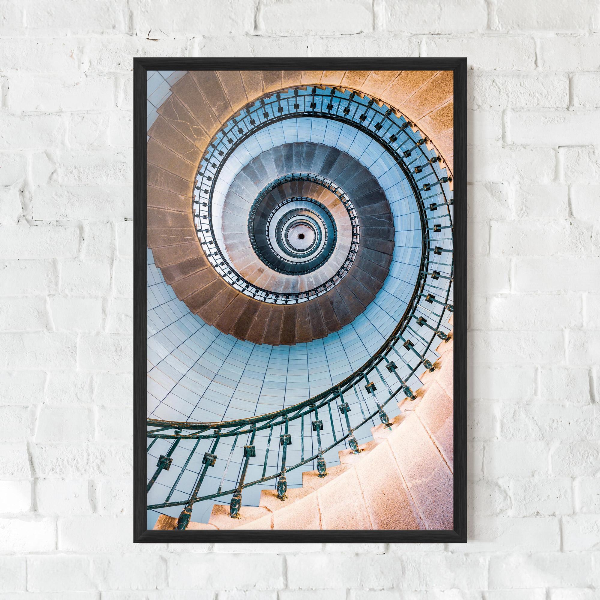 Poster Înrămat Blue Opaline Stairs mockup 0