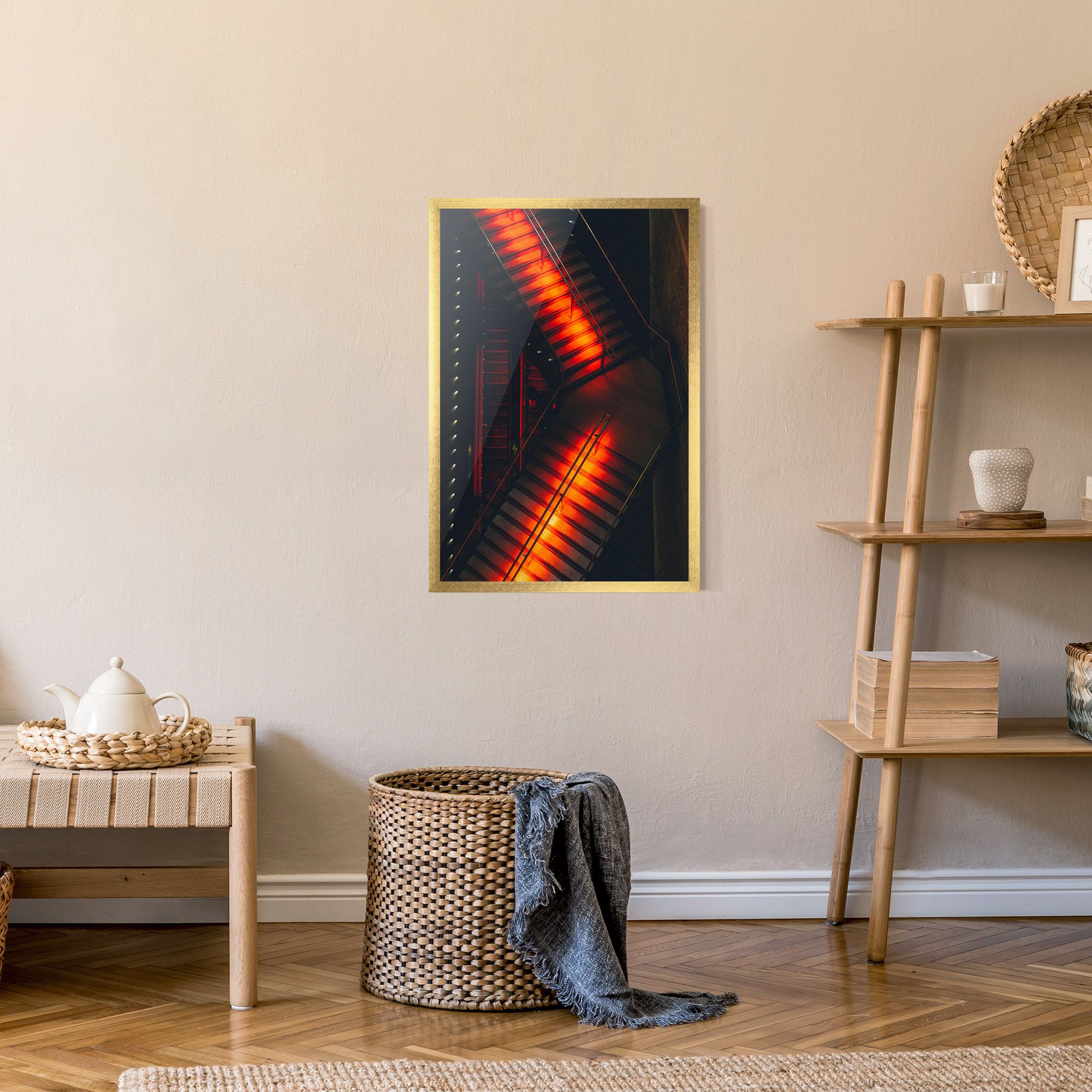 Orange Light Stairs mockup 9