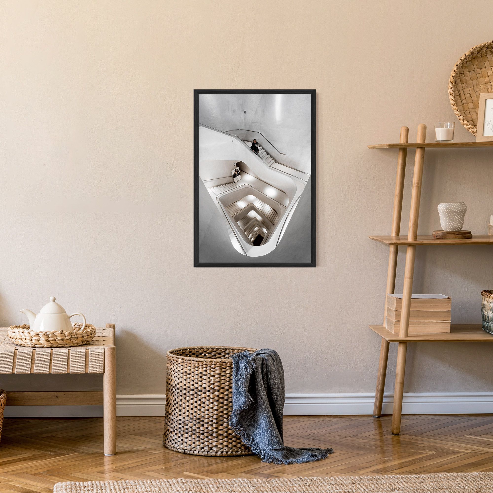 White Stairs Spiral mockup 9