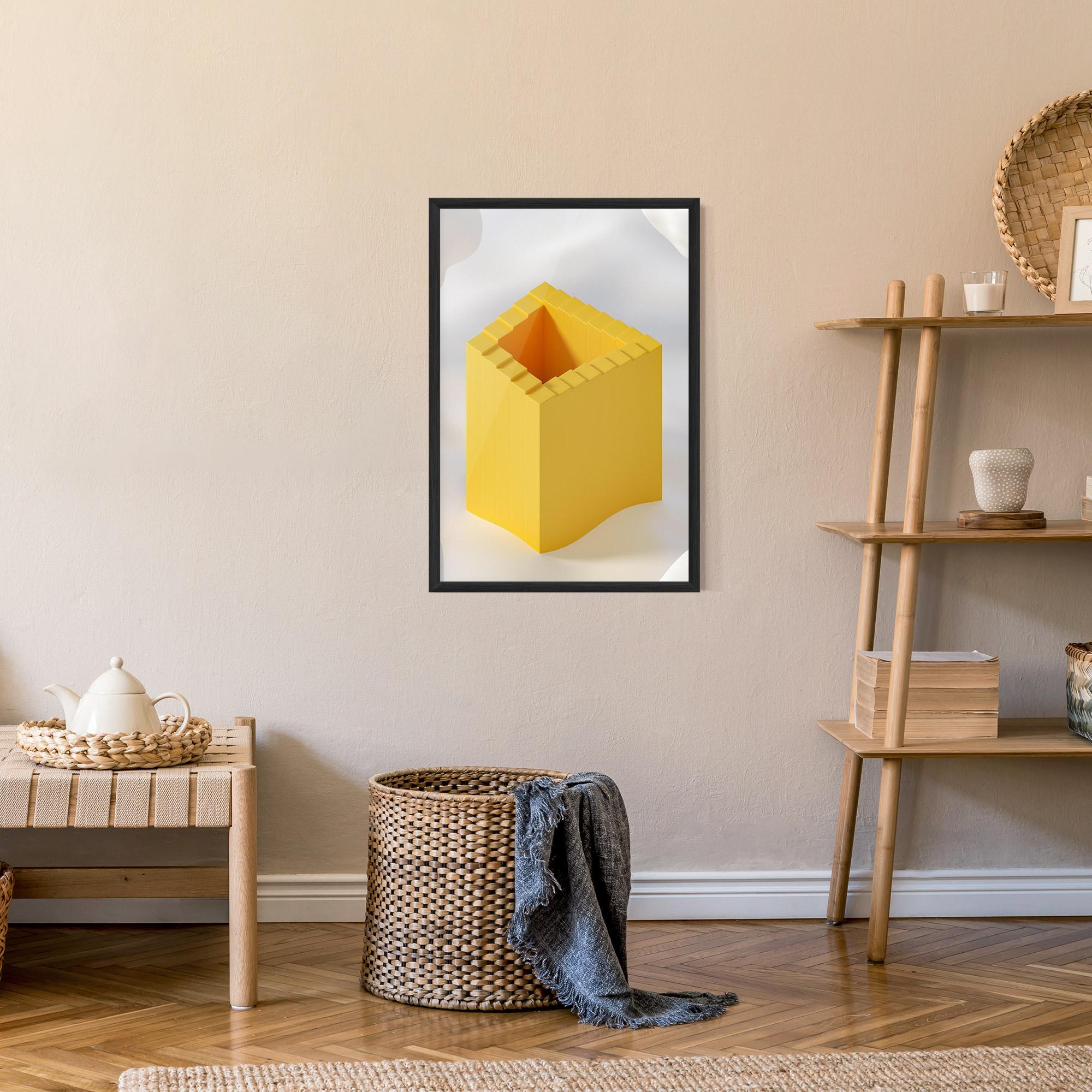 Poster Înrămat Yellow Shape mockup 9