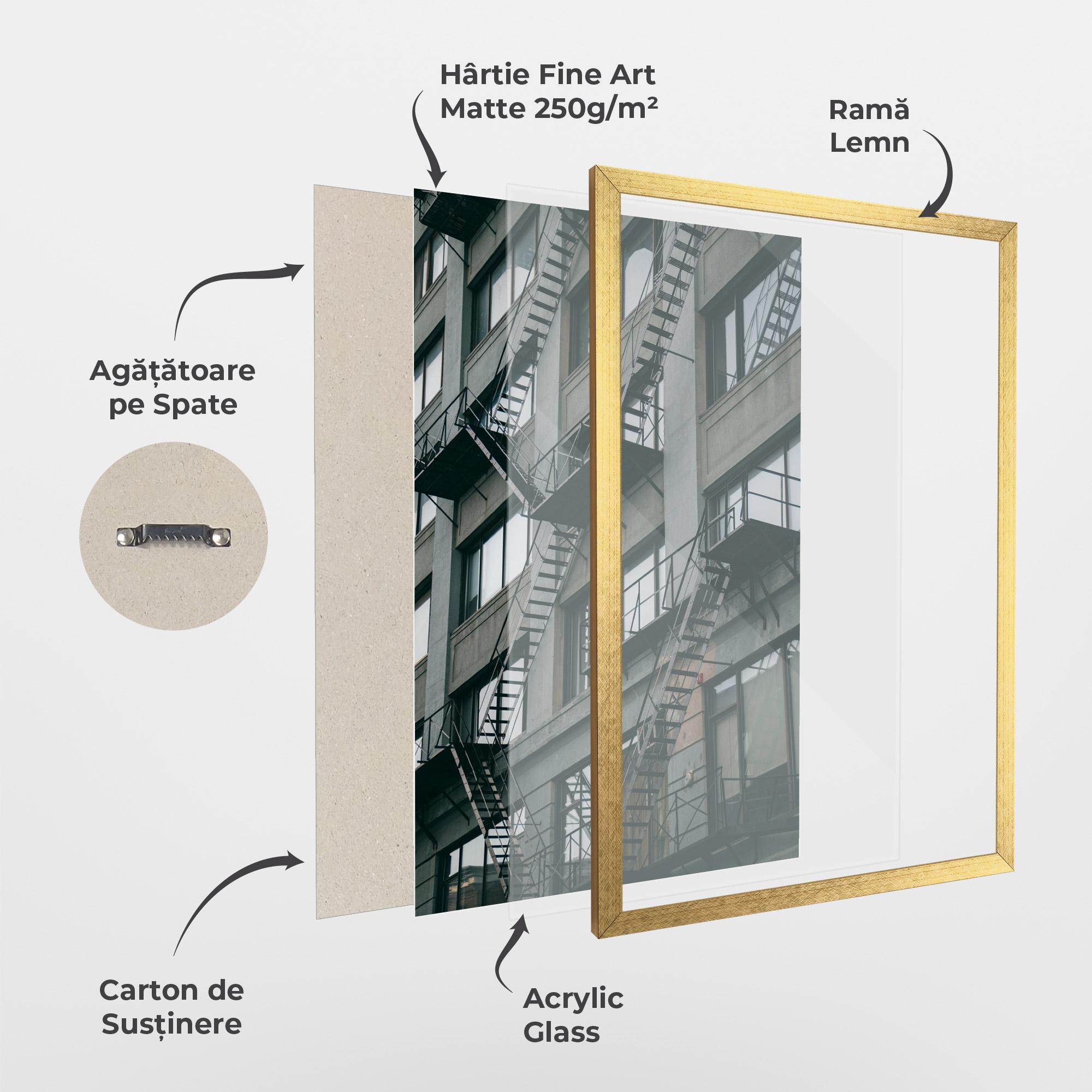 Poster Înrămat Building Stairs mockup 1