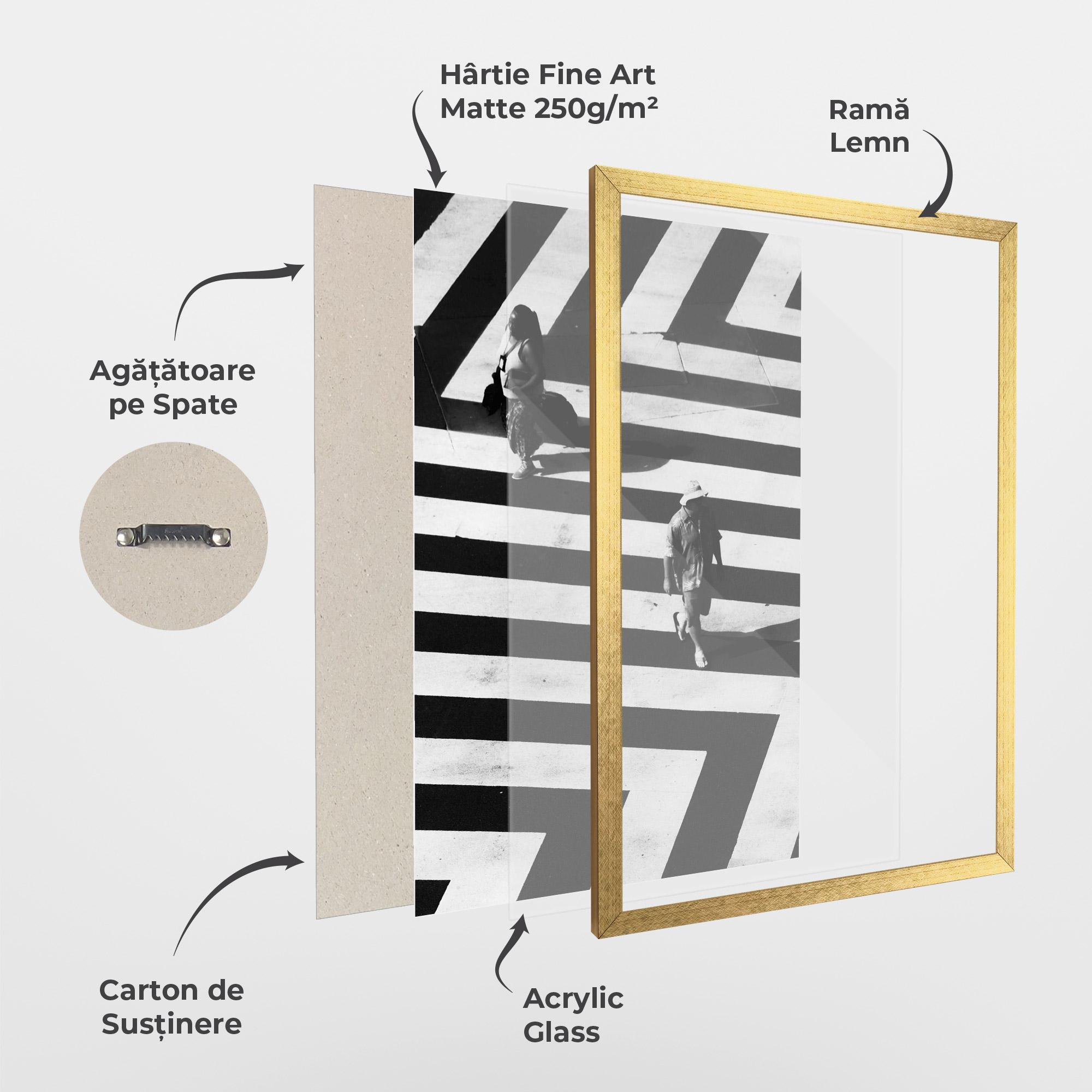 Poster Înrămat Walking On Lines mockup 1