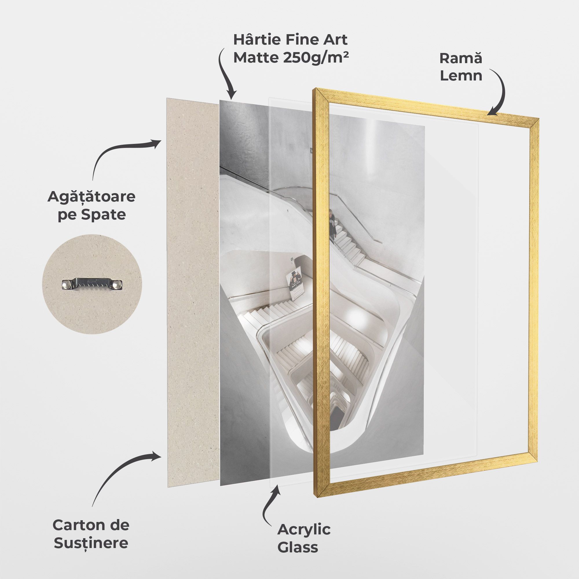 White Stairs Spiral mockup 1