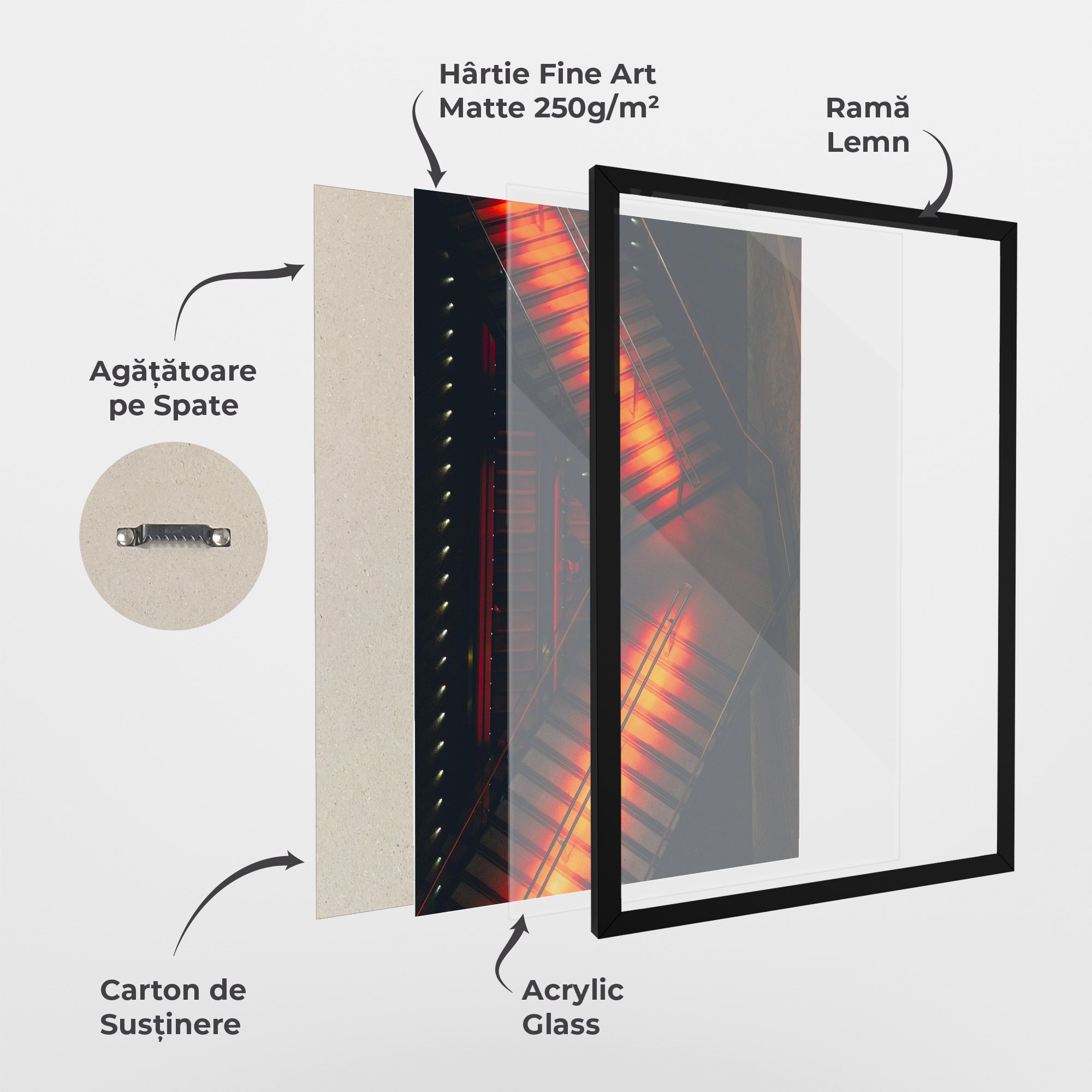Orange Light Stairs mockup 1