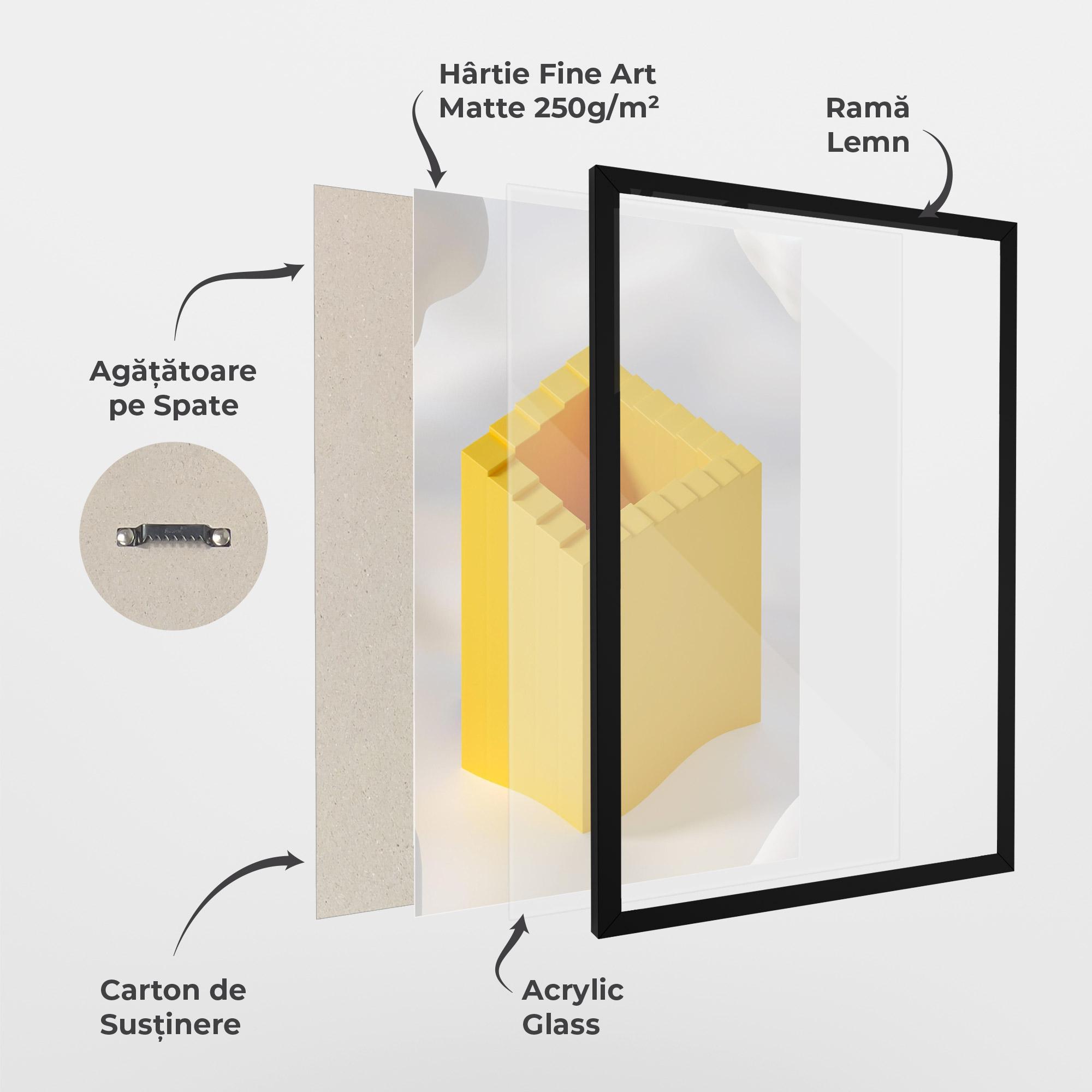Poster Înrămat Yellow Shape mockup 1