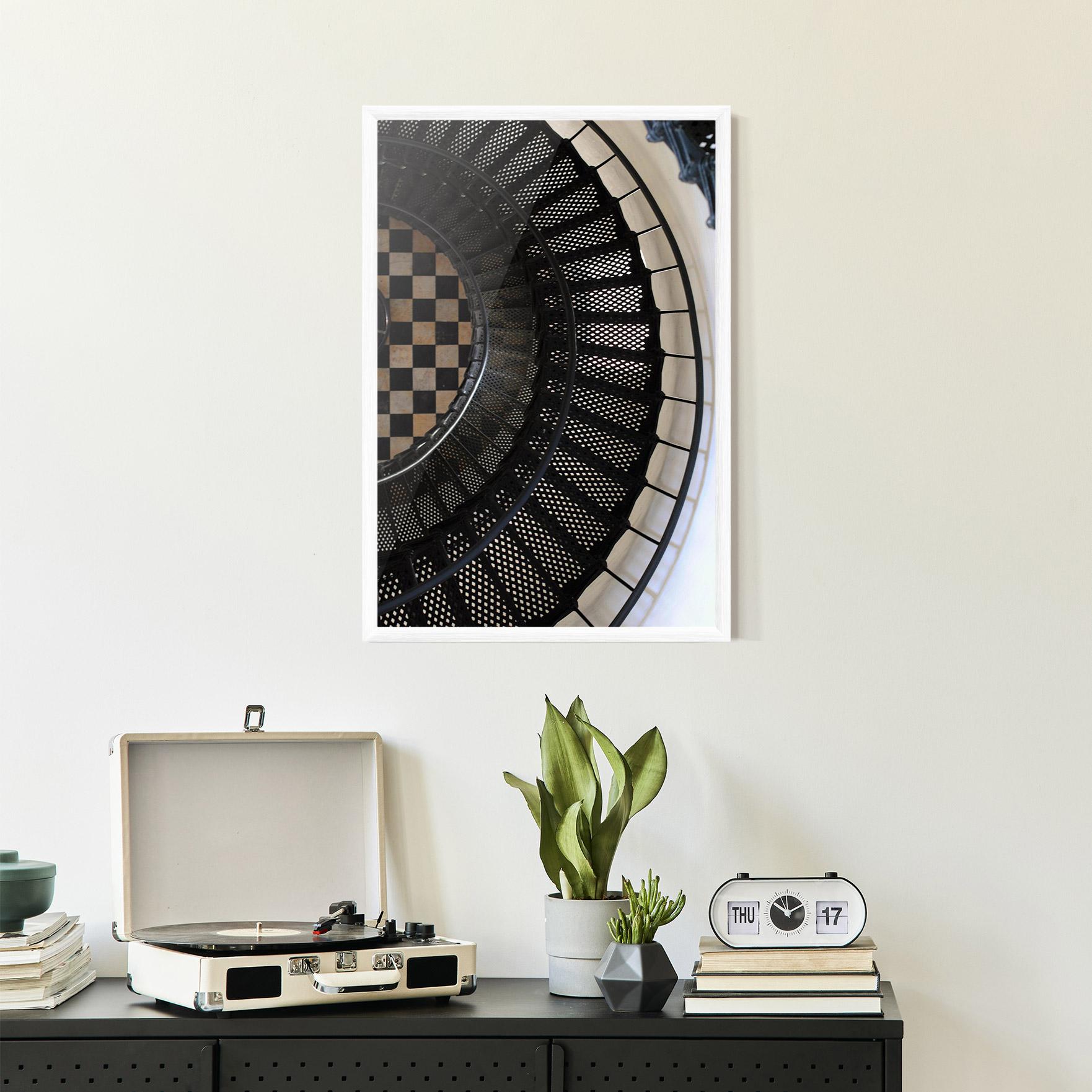 Poster Înrămat Beautiful Black Stairs mockup 2