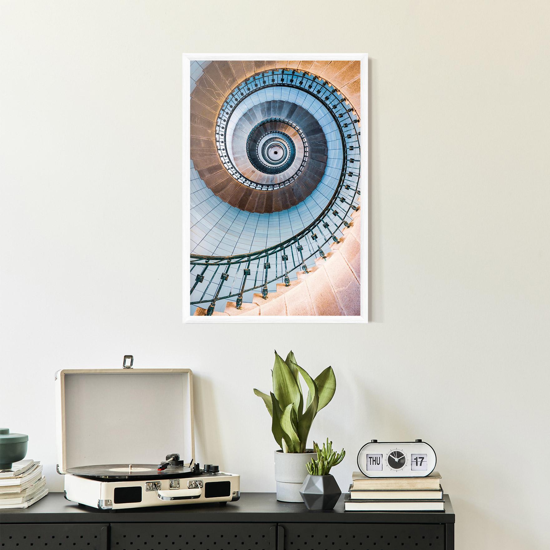 Poster Înrămat Blue Opaline Stairs mockup 2