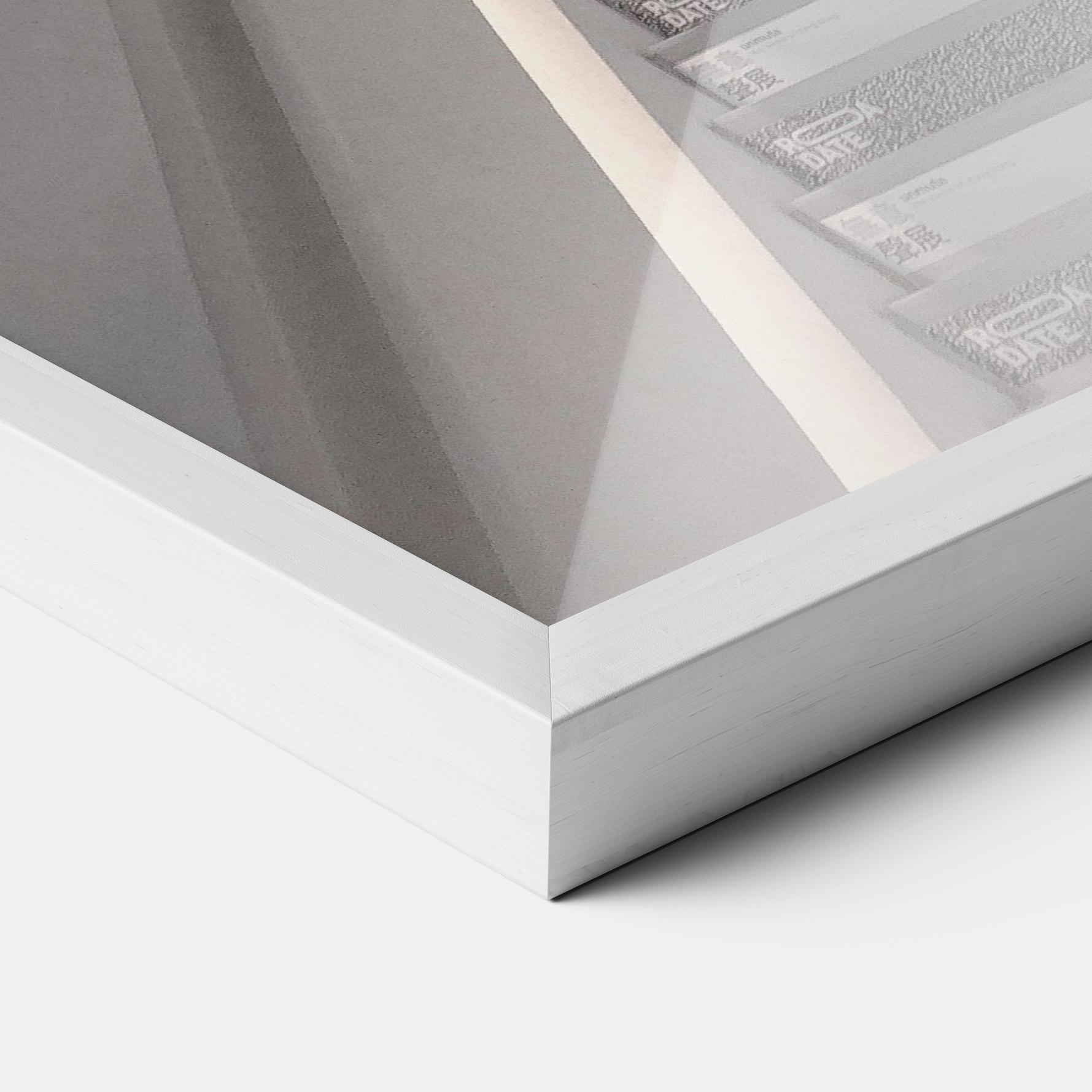 Poster Înrămat White Line Stairs mockup 3