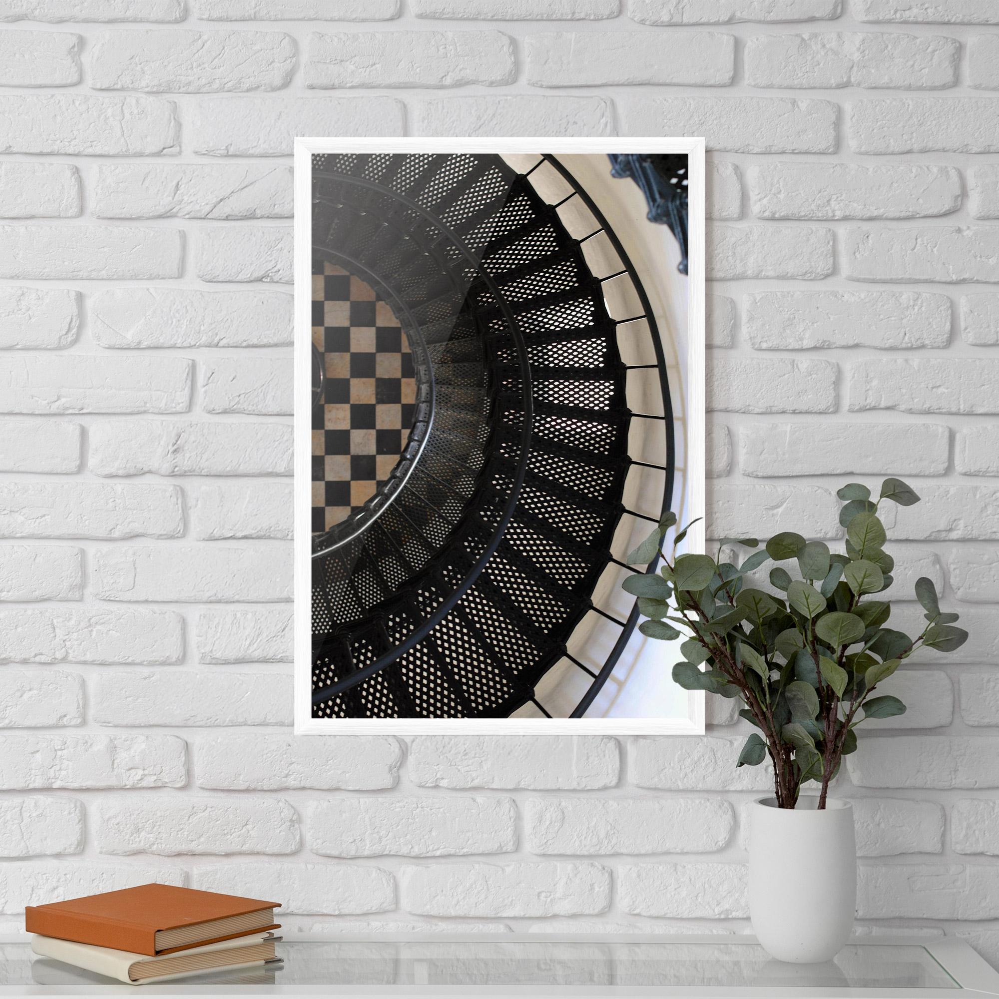 Poster Înrămat Beautiful Black Stairs mockup 5