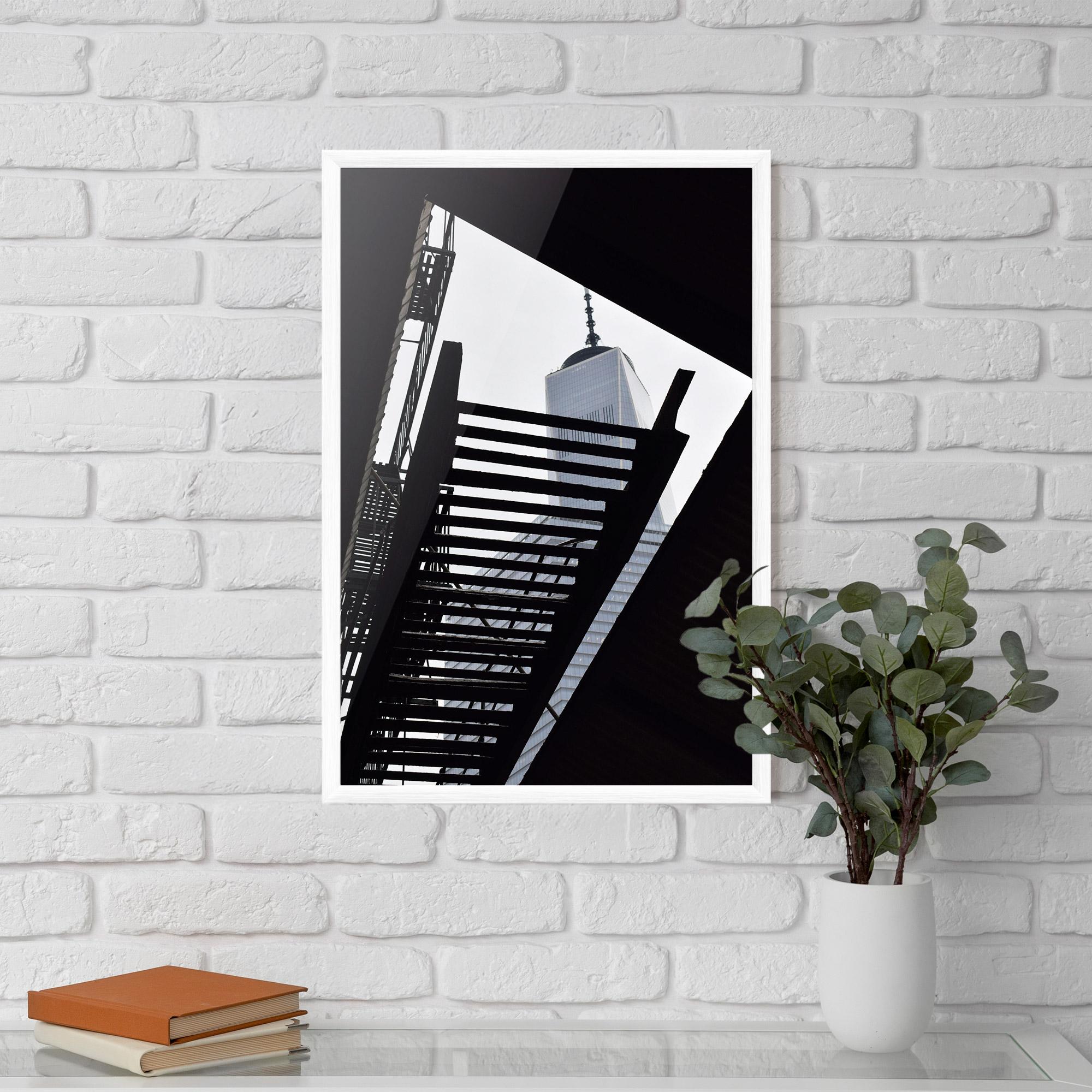 Poster Înrămat Black Stairs Floating mockup 5