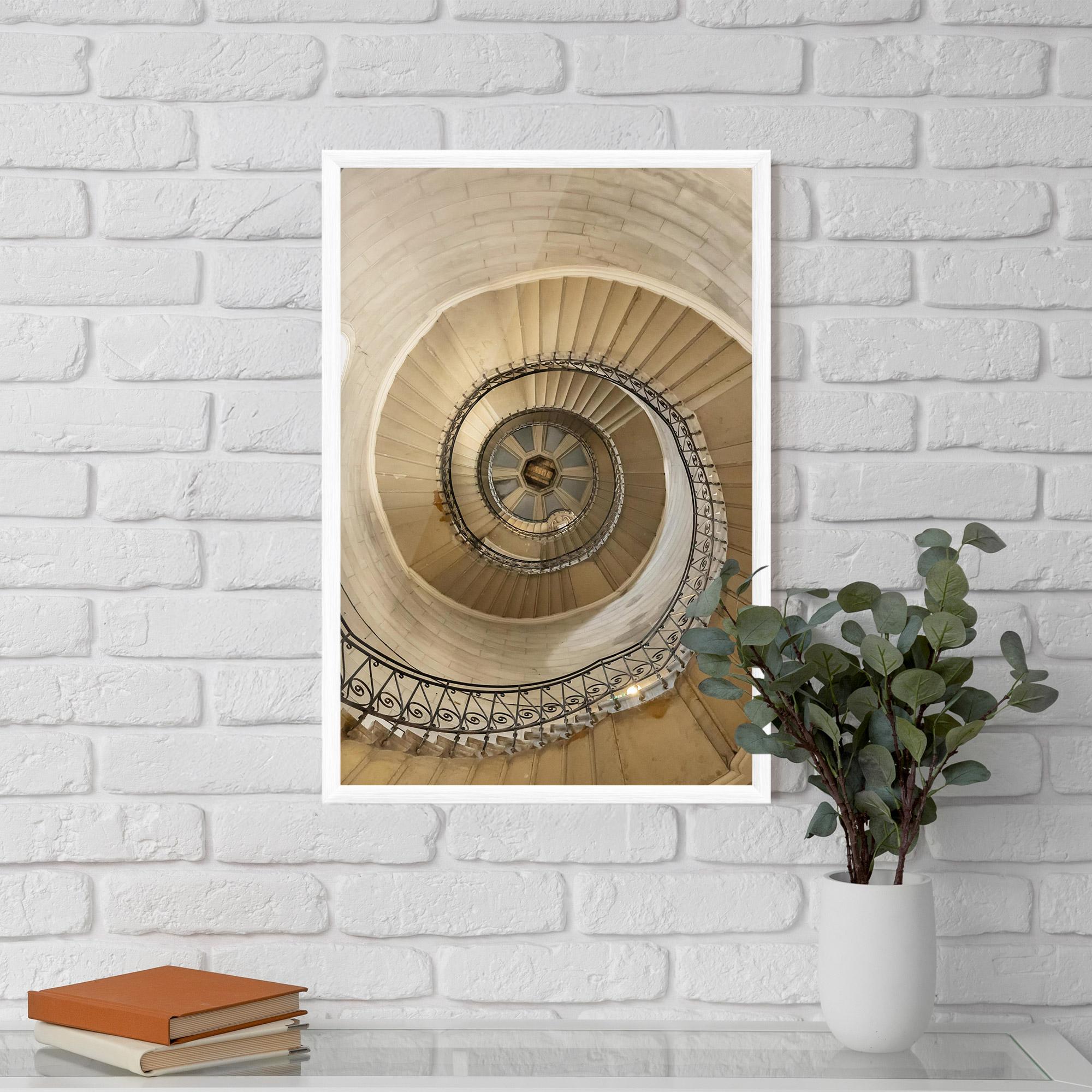 Poster Înrămat Cream Down Stairs mockup 5