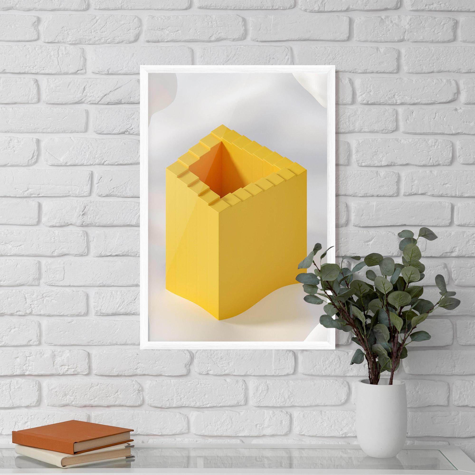 Poster Înrămat Yellow Shape mockup 5