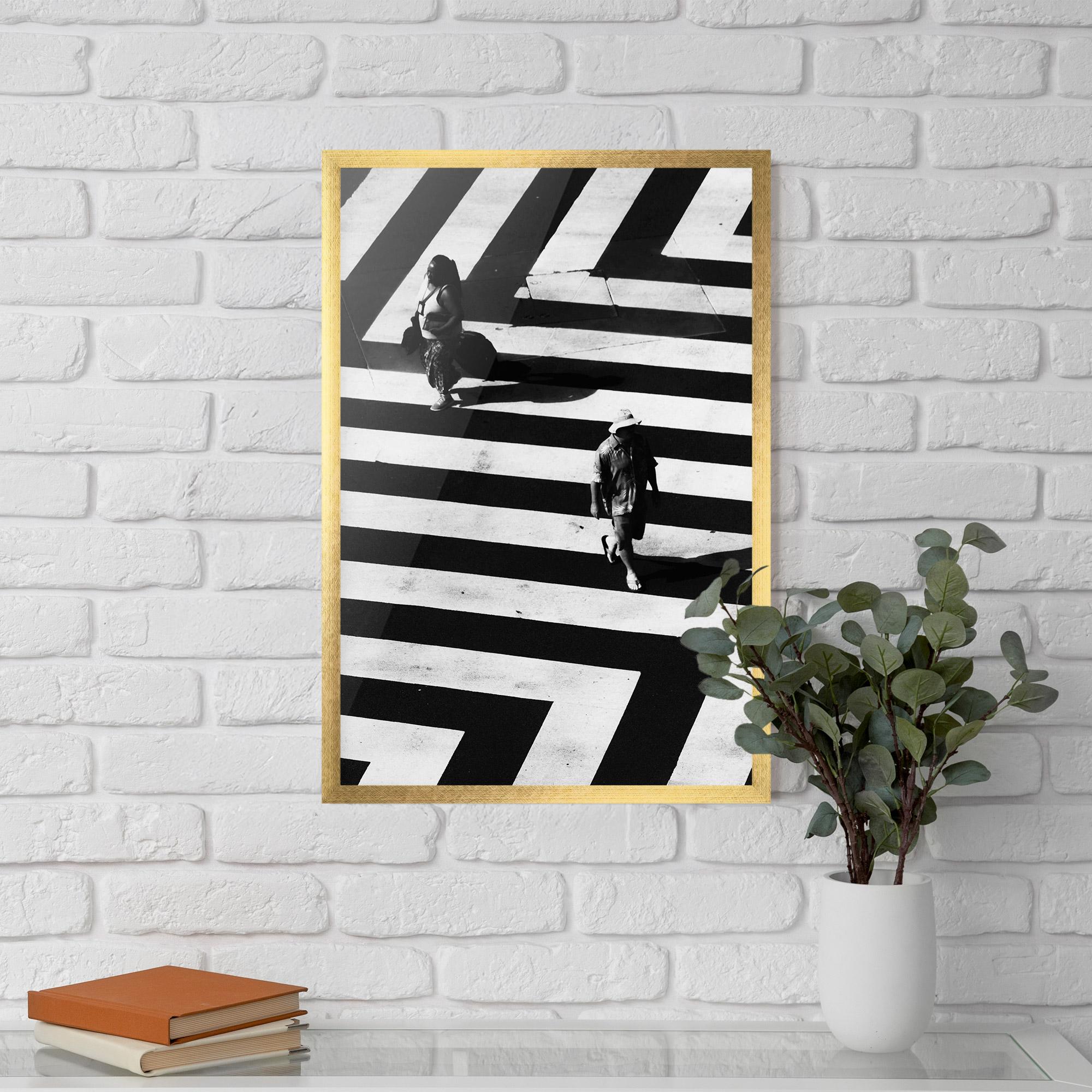 Poster Înrămat Walking On Lines mockup 5