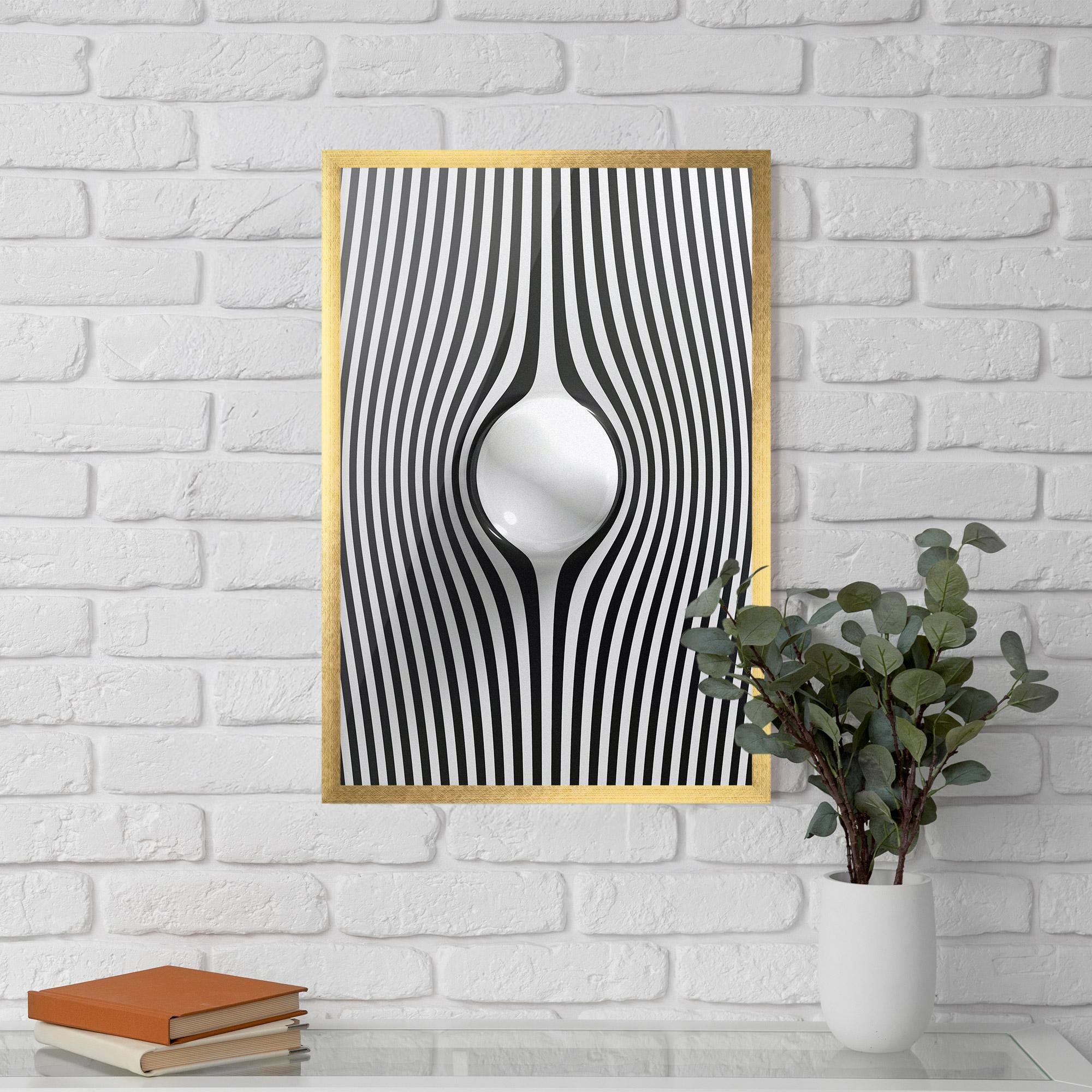 Poster Înrămat White Ball Lines mockup 5