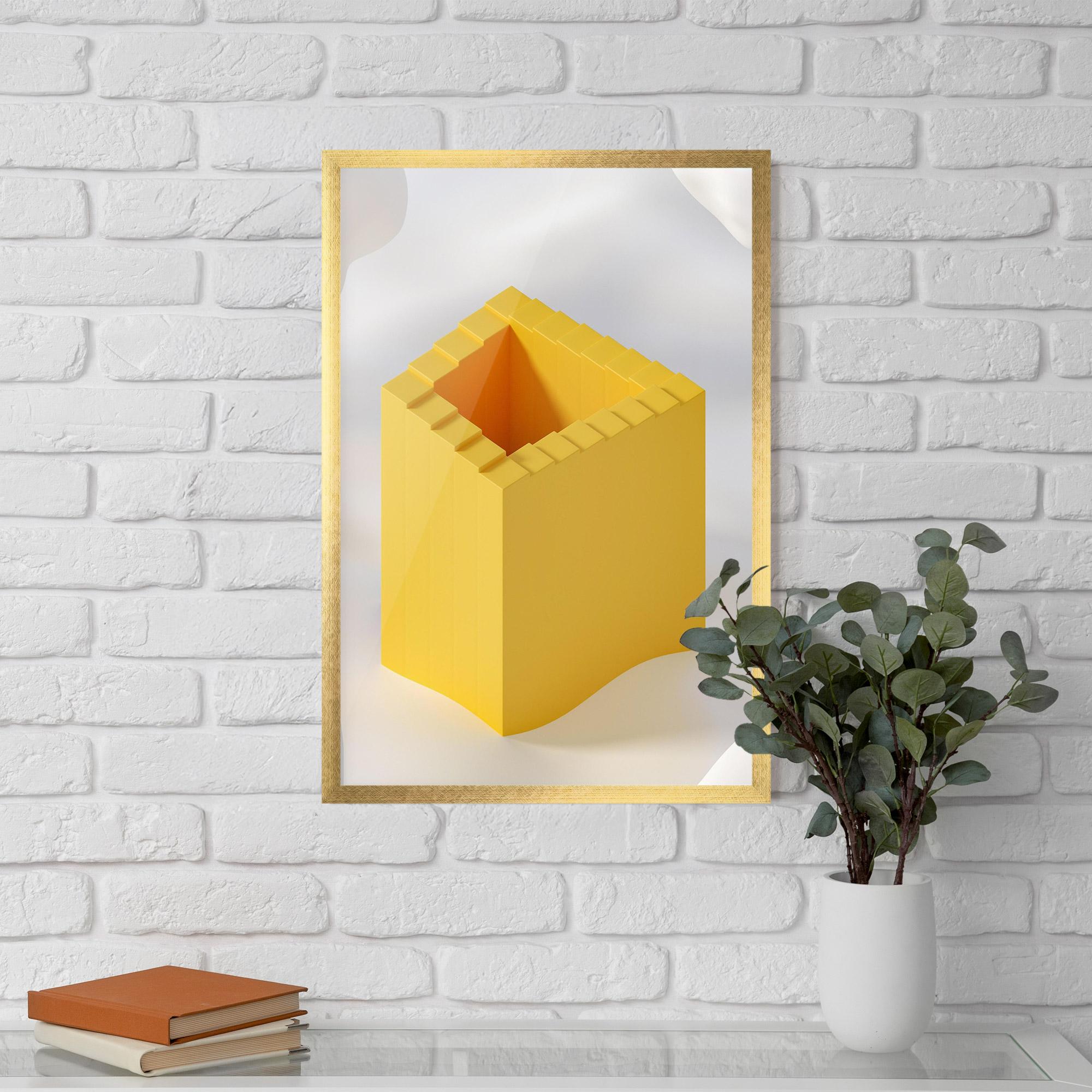 Poster Înrămat Yellow Shape mockup 5