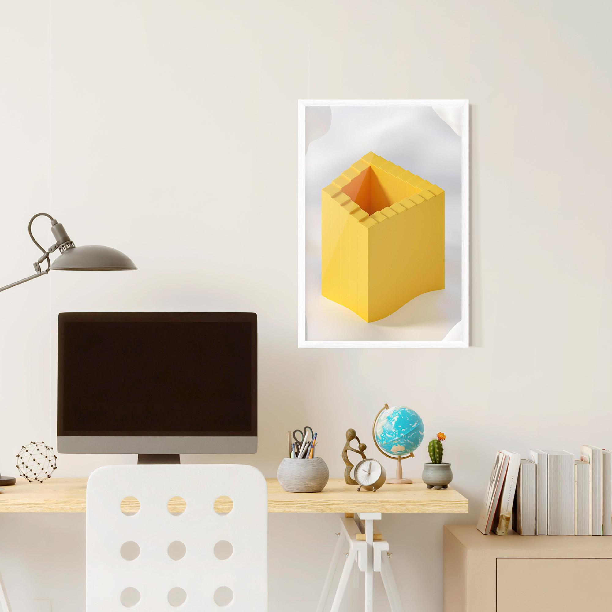Poster Înrămat Yellow Shape mockup 6