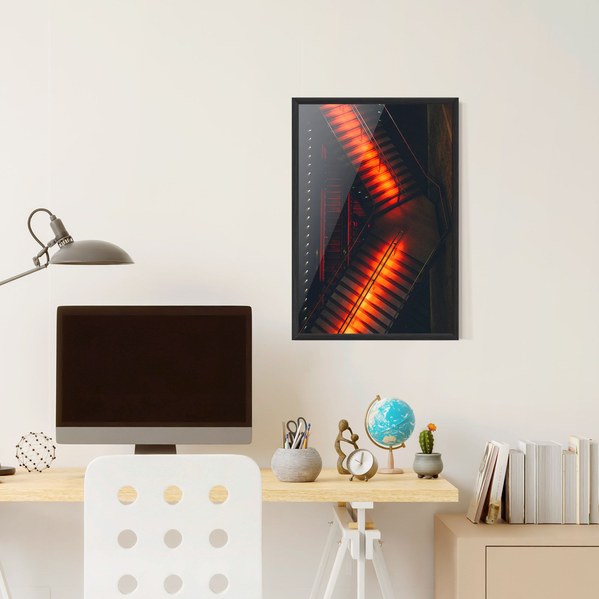 Orange Light Stairs mockup 6