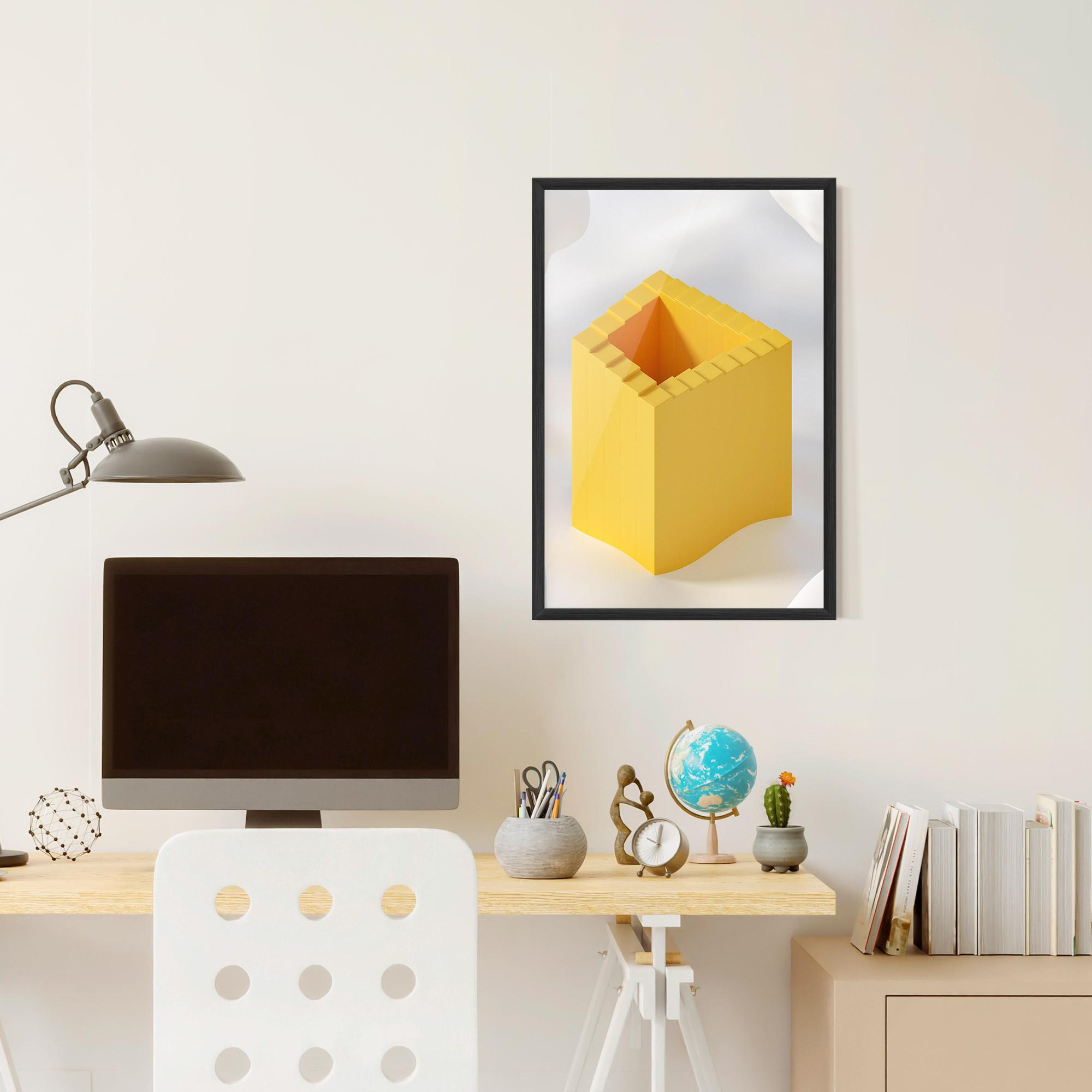 Poster Înrămat Yellow Shape mockup 6