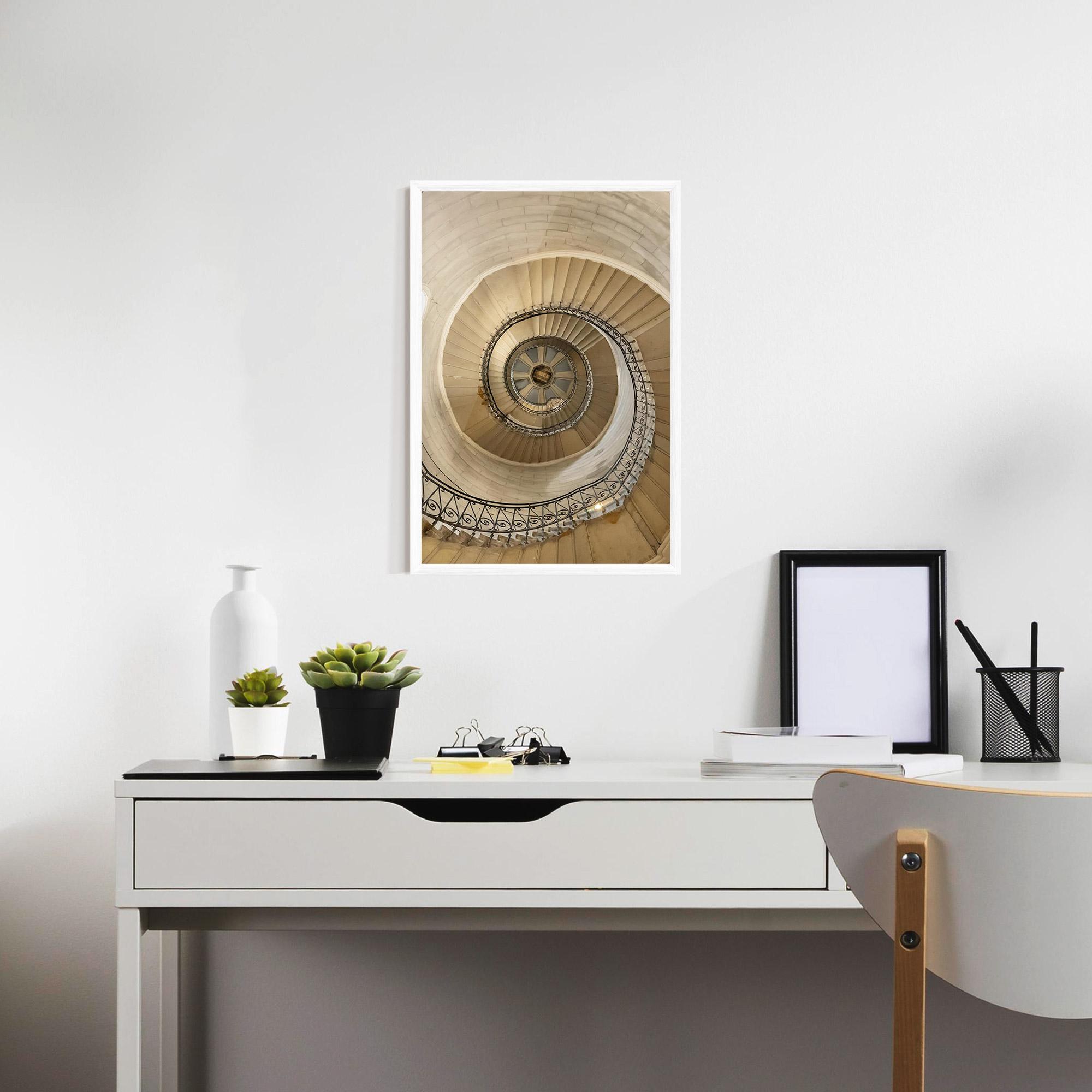 Poster Înrămat Cream Down Stairs mockup 7