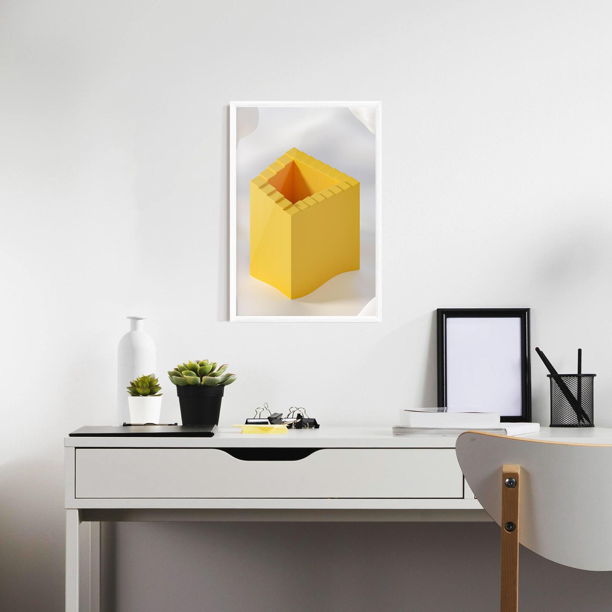 Poster Înrămat Yellow Shape mockup 7