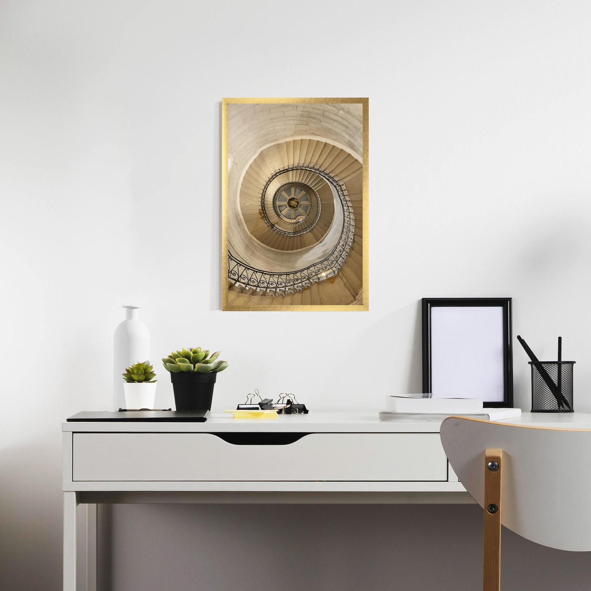 Poster Înrămat Cream Down Stairs mockup 7