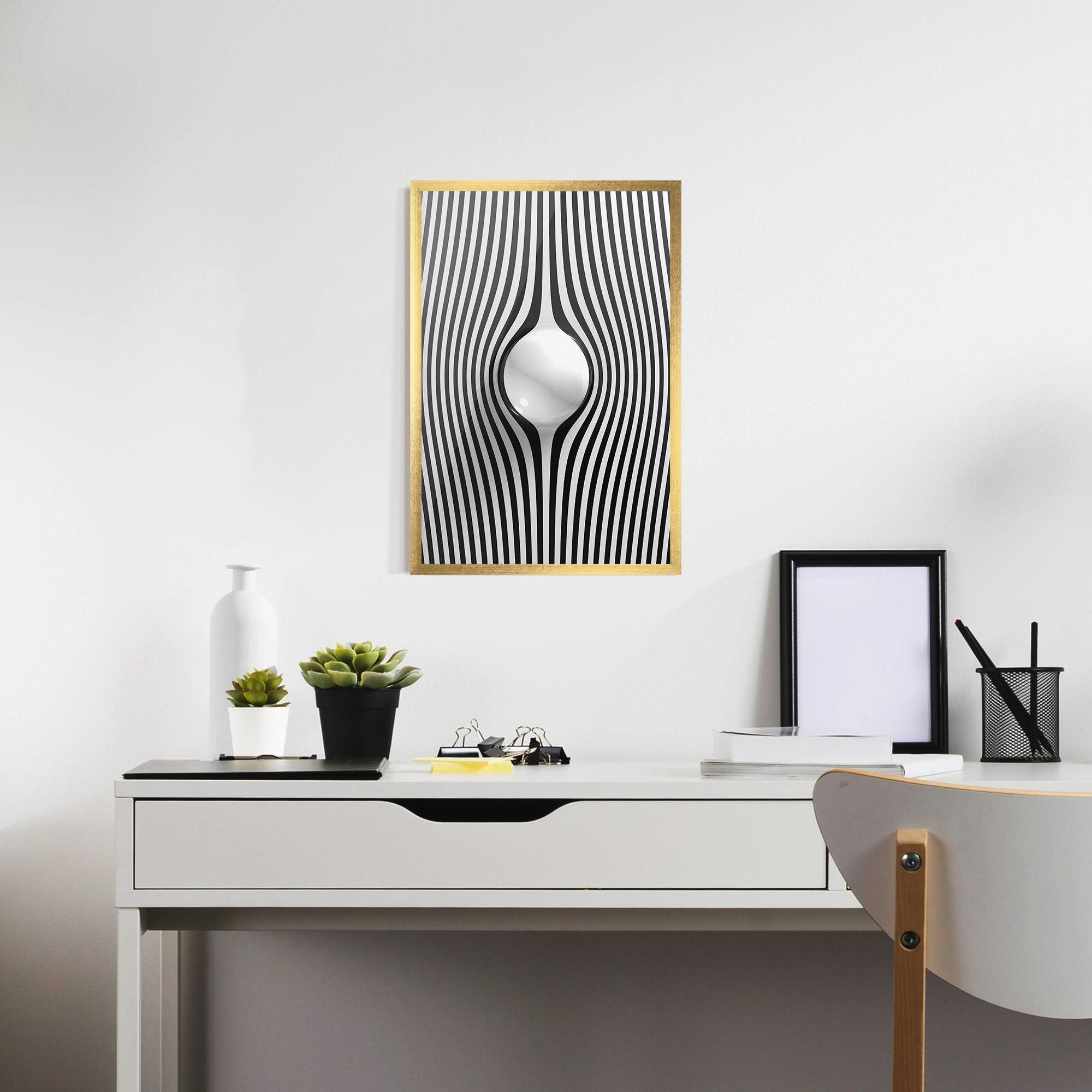 Poster Înrămat White Ball Lines mockup 7