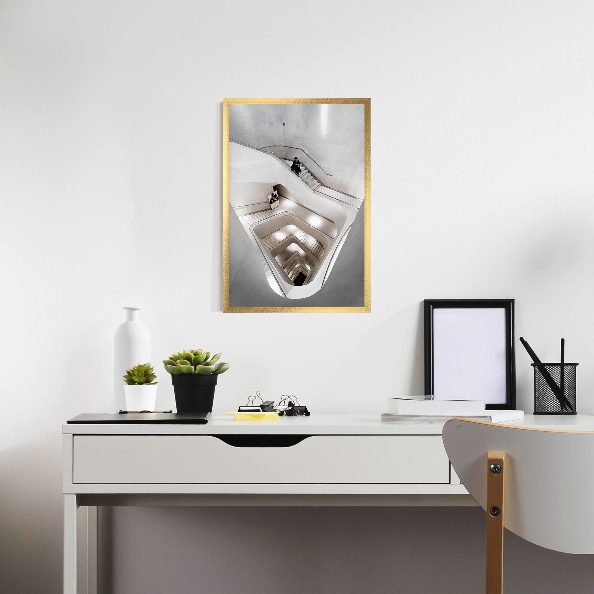 White Stairs Spiral mockup 7