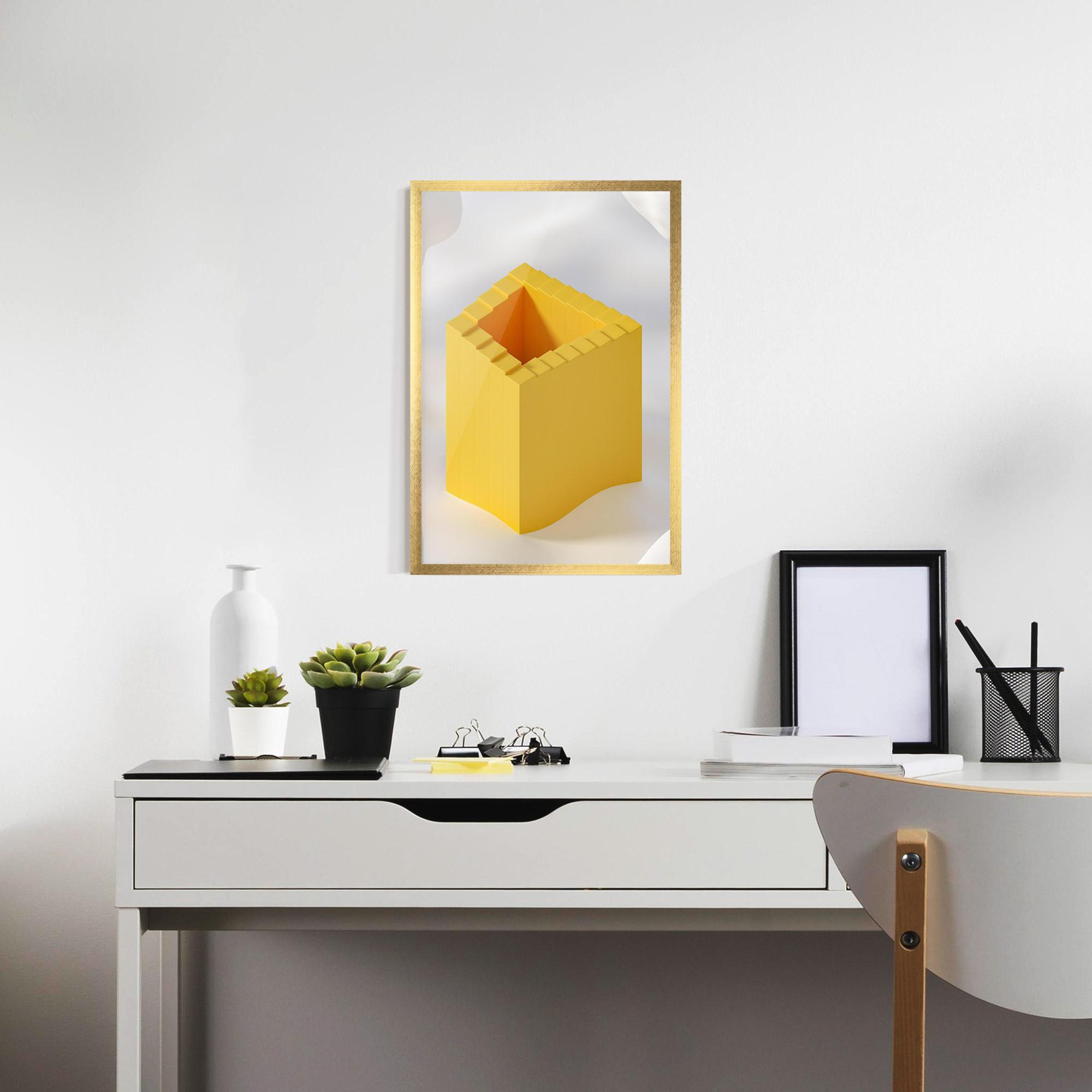 Poster Înrămat Yellow Shape mockup 7