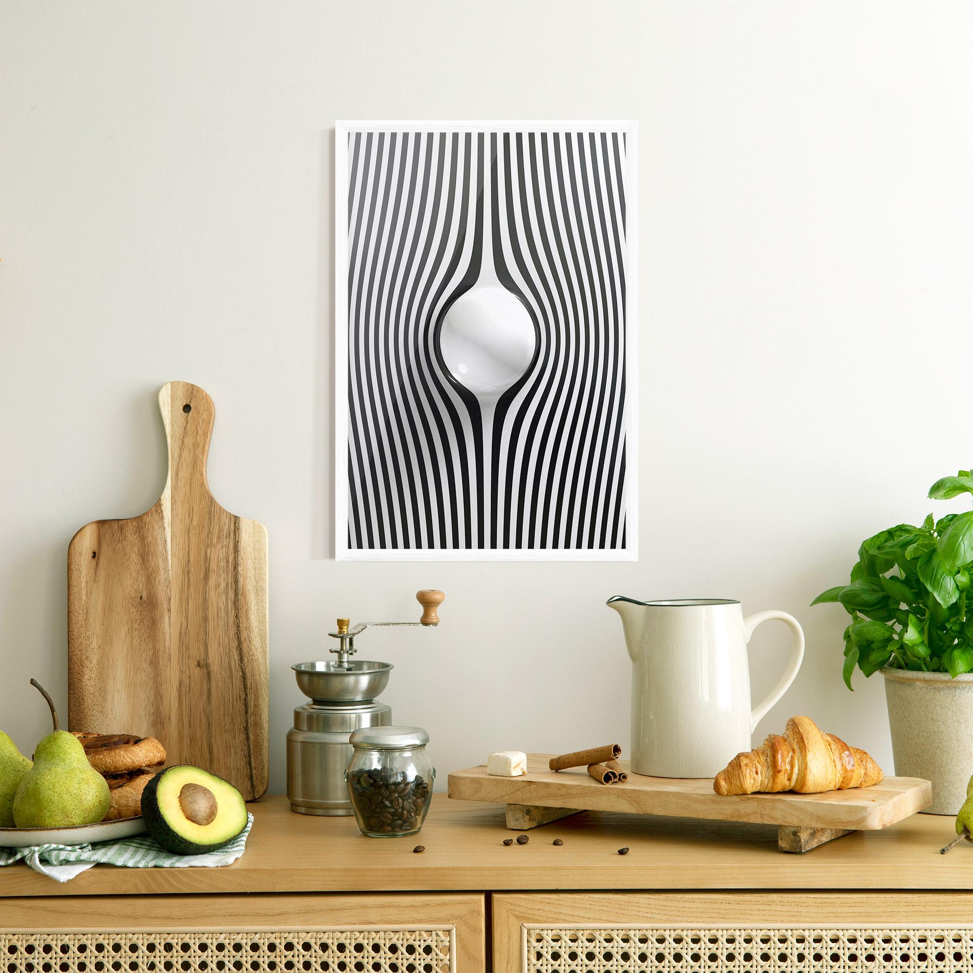 Poster Înrămat White Ball Lines mockup 8