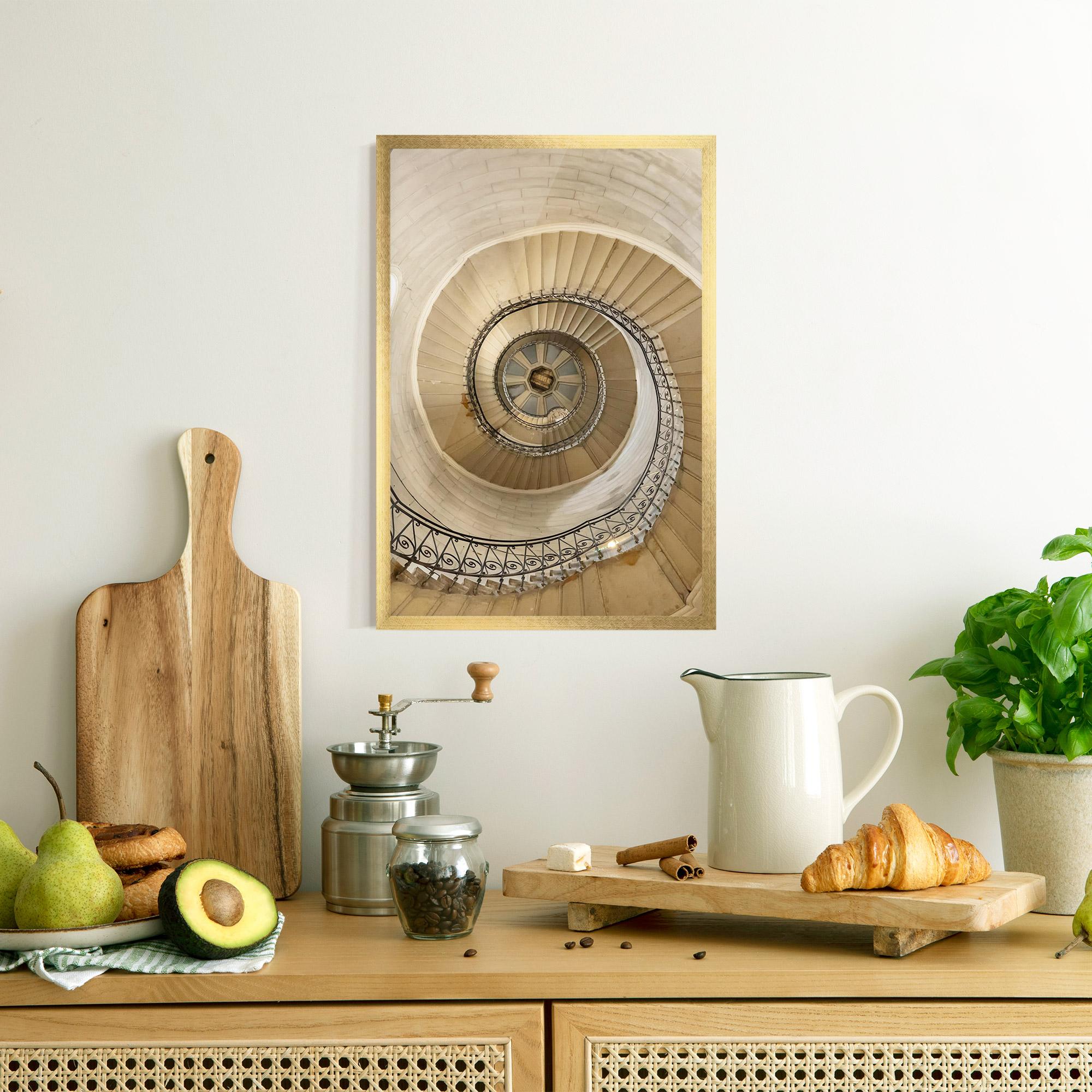 Poster Înrămat Cream Down Stairs mockup 8