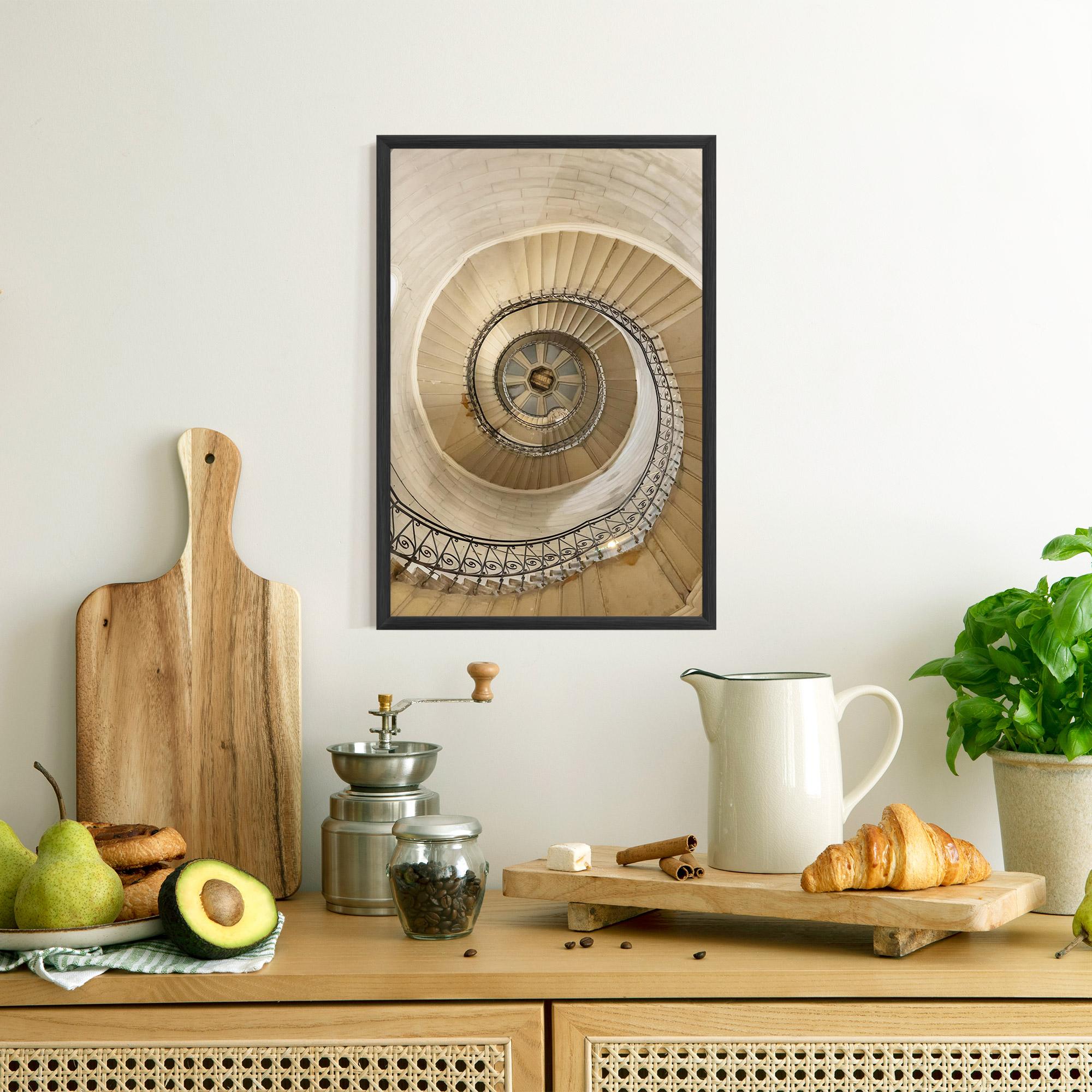 Poster Înrămat Cream Down Stairs mockup 8