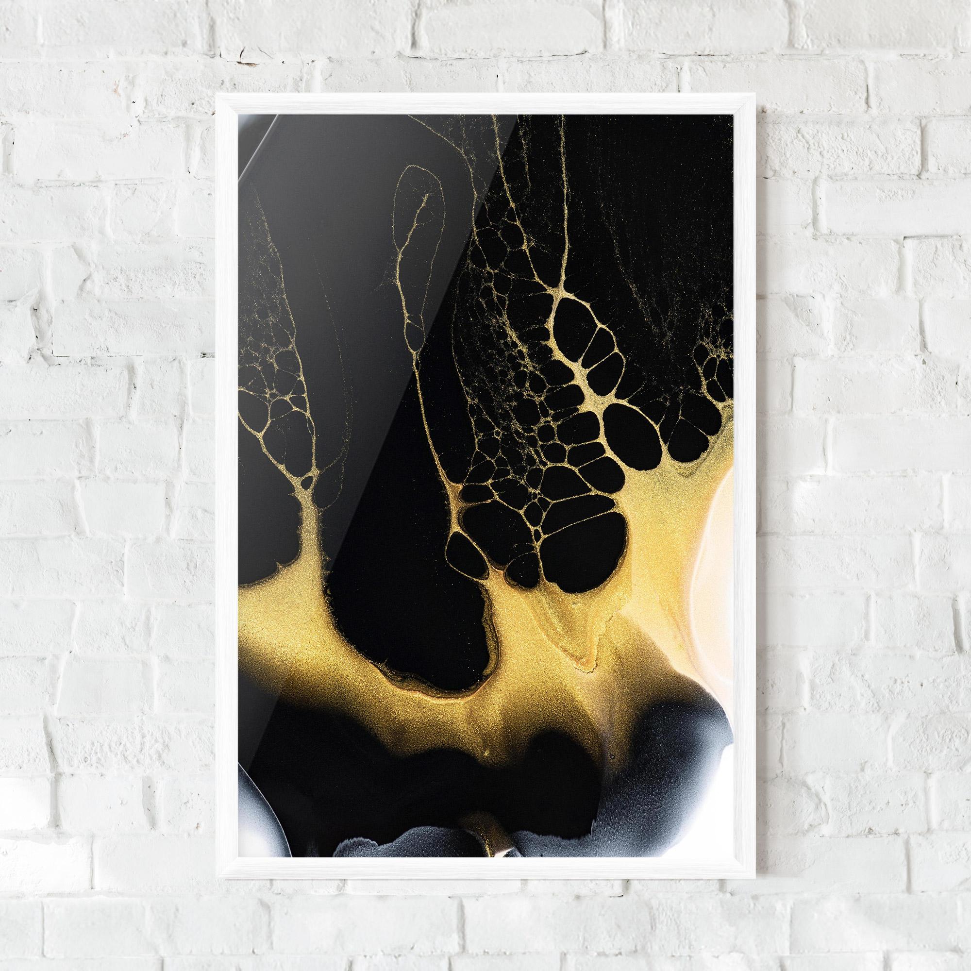 Poster Înrămat Black Golden Marble mockup 0