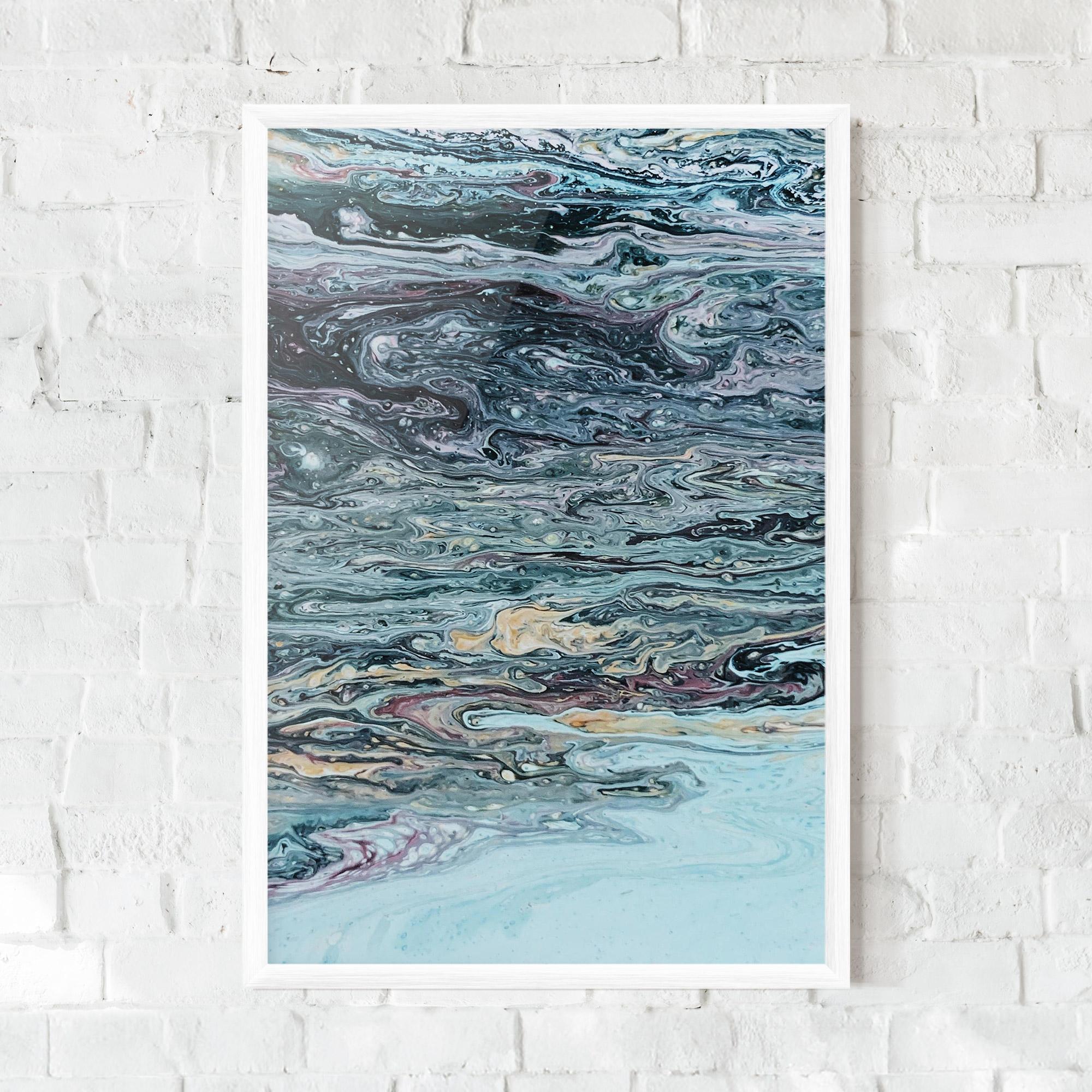 Poster Înrămat Light Blue Abstract mockup 0