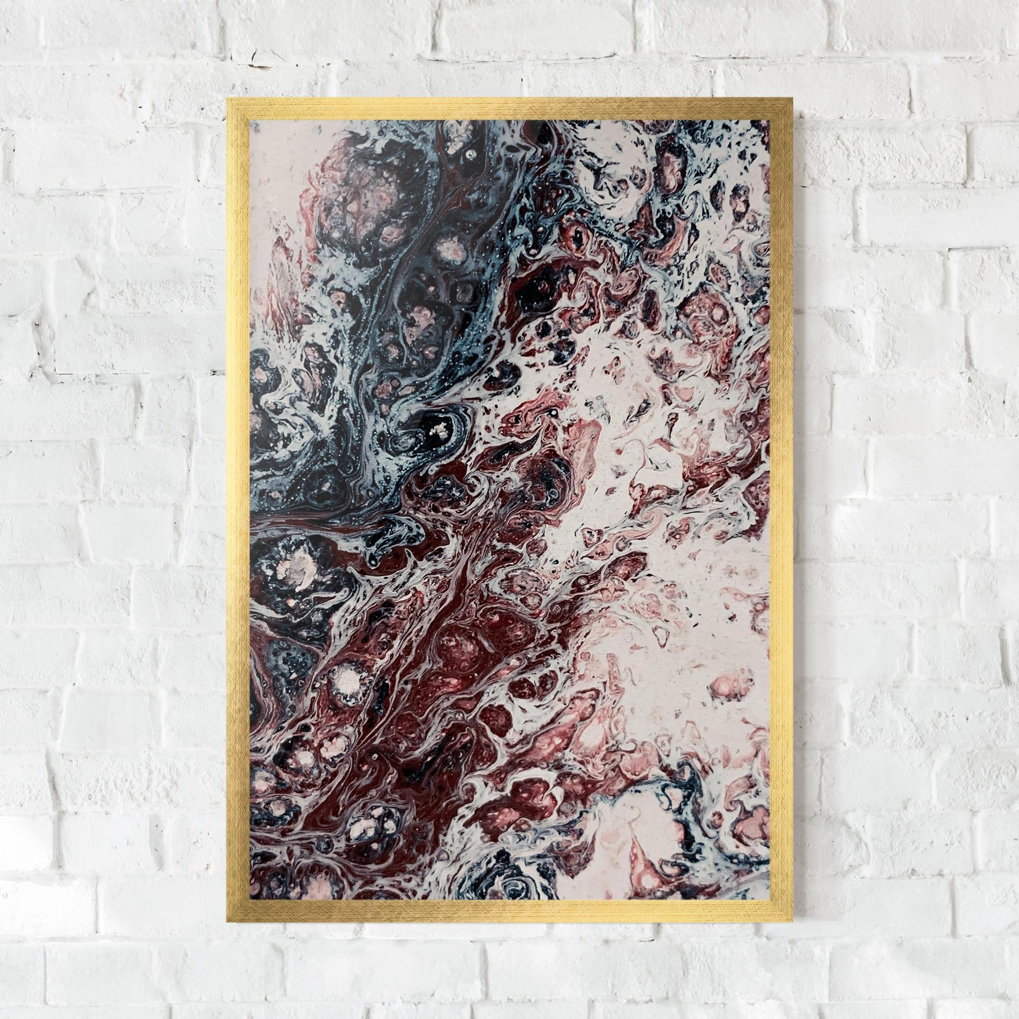 Poster Înrămat Abstract Dark Red mockup 0