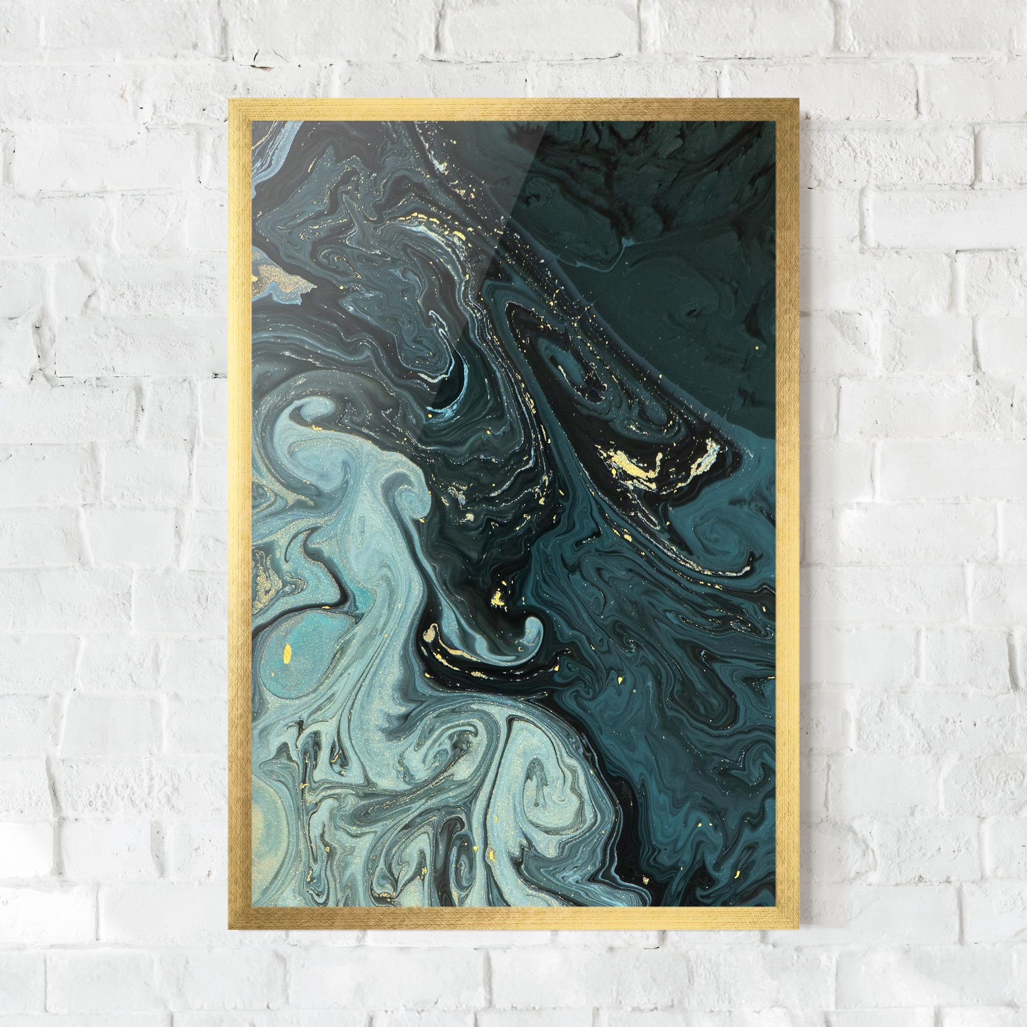 Dark Blue Golden Marble mockup 0